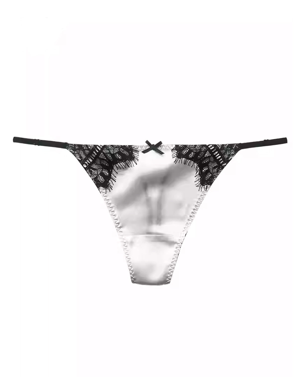FEELITS Seduction Silk Lace Thong – 6A Mulberry Silk G - String Panties for Women - FEELITS
