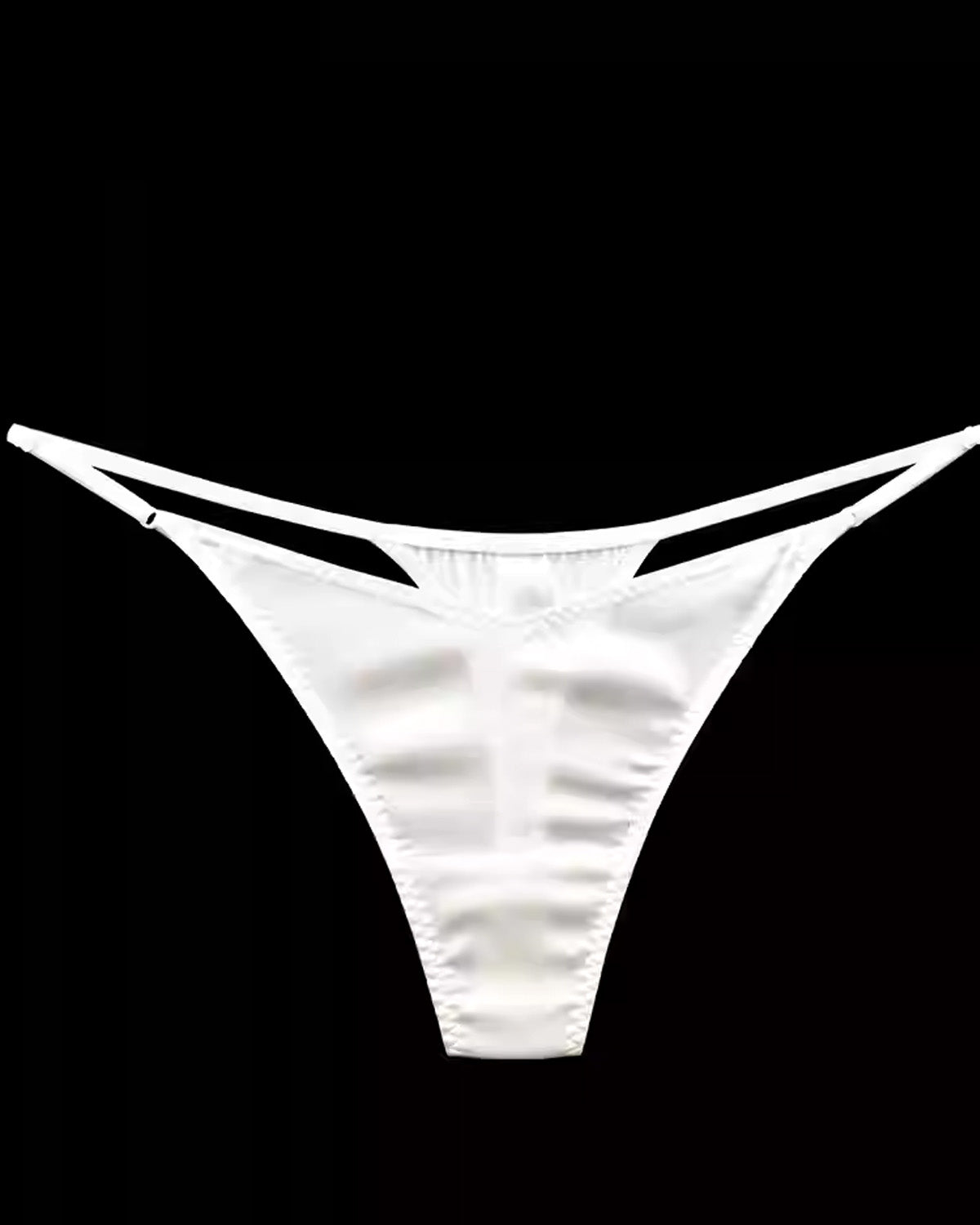 Feelits Seduction Silk Mid - Rise Thong Panties for Women – Adjustable Waist, Luxurious Mulberry Silk & Lace - FEELITS