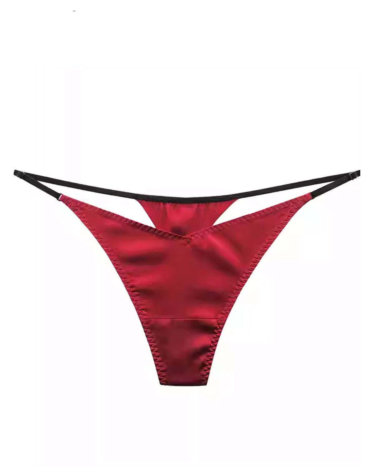Feelits Seduction Silk Mid - Rise Thong Panties for Women – Adjustable Waist, Luxurious Mulberry Silk & Lace - FEELITS