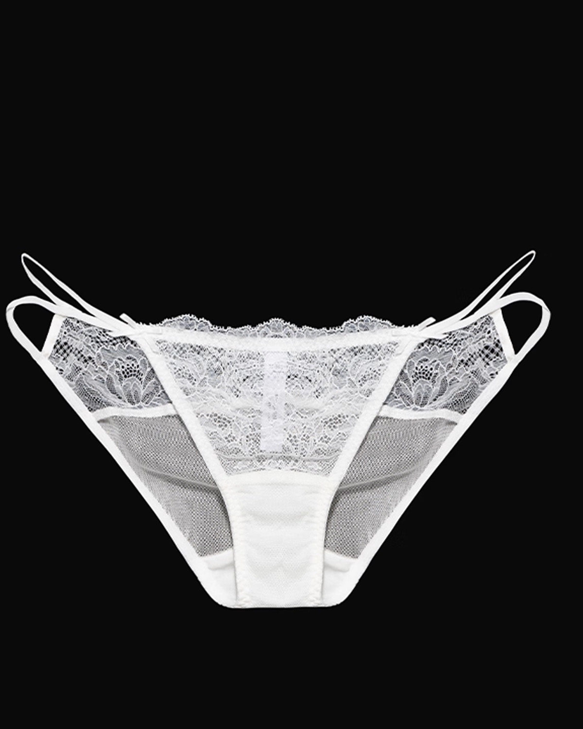 FEELITS Seduction Silk Sheer Lace Low - Rise Bikini Panties – 100% Mulberry Silk Lingerie for Women, Sensual, Elegant & Comfortable - FEELITS