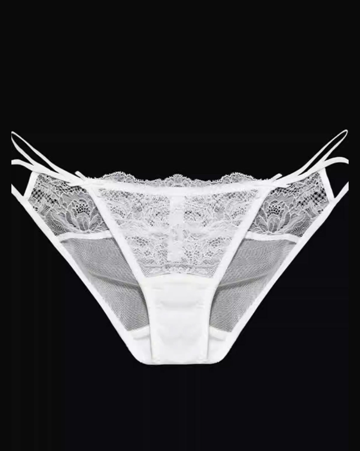 FEELITS Seduction Silk Sheer Lace Low - Rise Bikini Panties – 100% Mulberry Silk Lingerie for Women, Sensual, Elegant & Comfortable - FEELITS