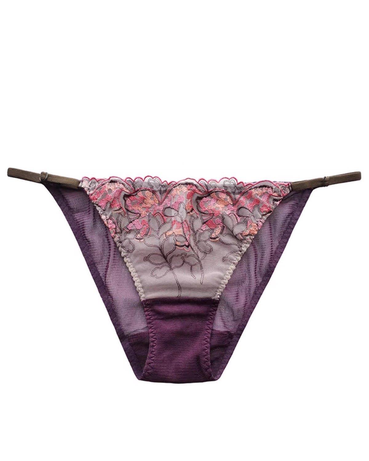 FEELITS Seduction Silk Sheer Lace Low - Rise Bikini Panties – Luxury Mulberry Silk Lingerie for Women, Sweet, Sensual & Elegant - FEELITS