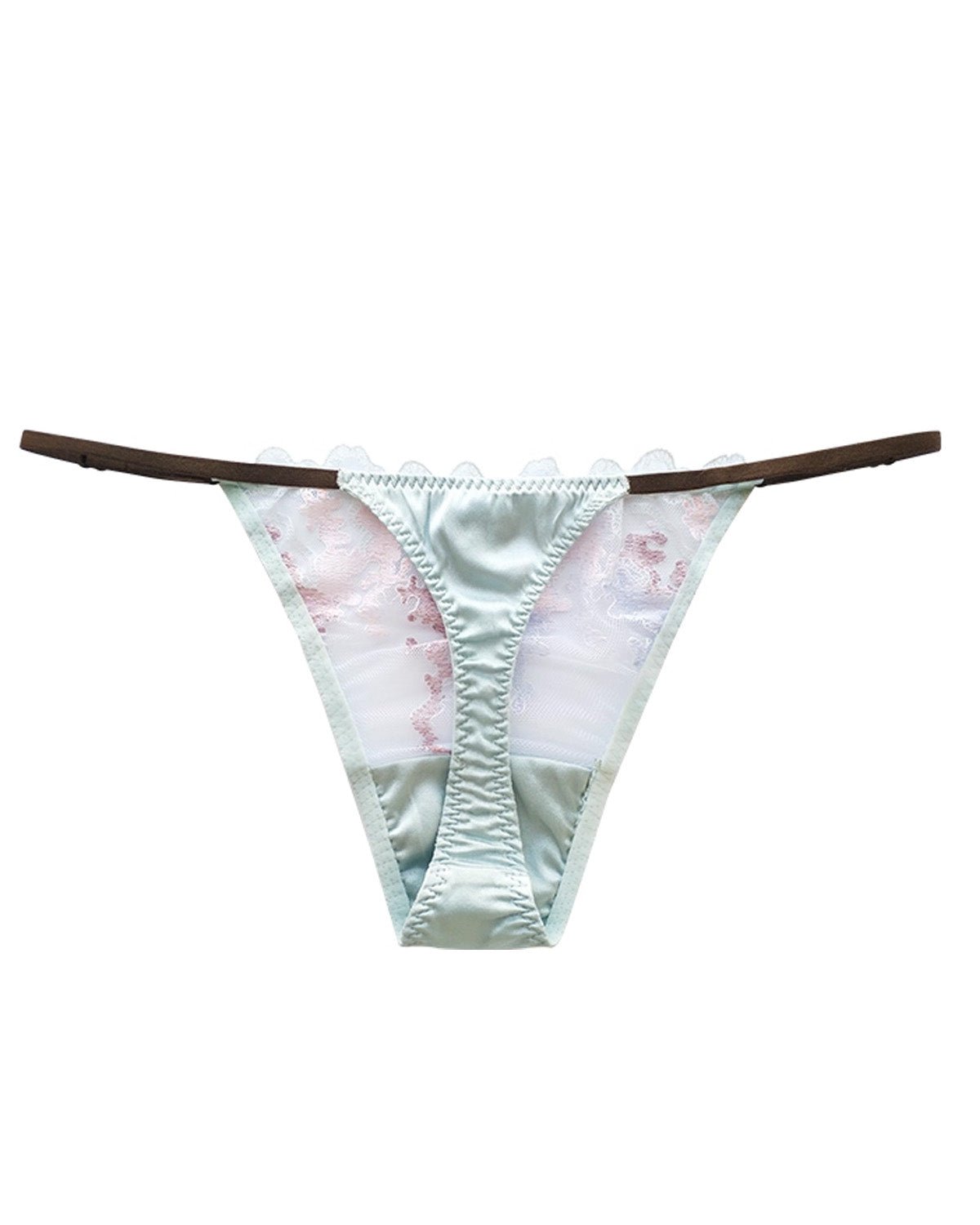 FEELITS Seduction Silk Sheer Lace T - Back Panties for Women - FEELITS