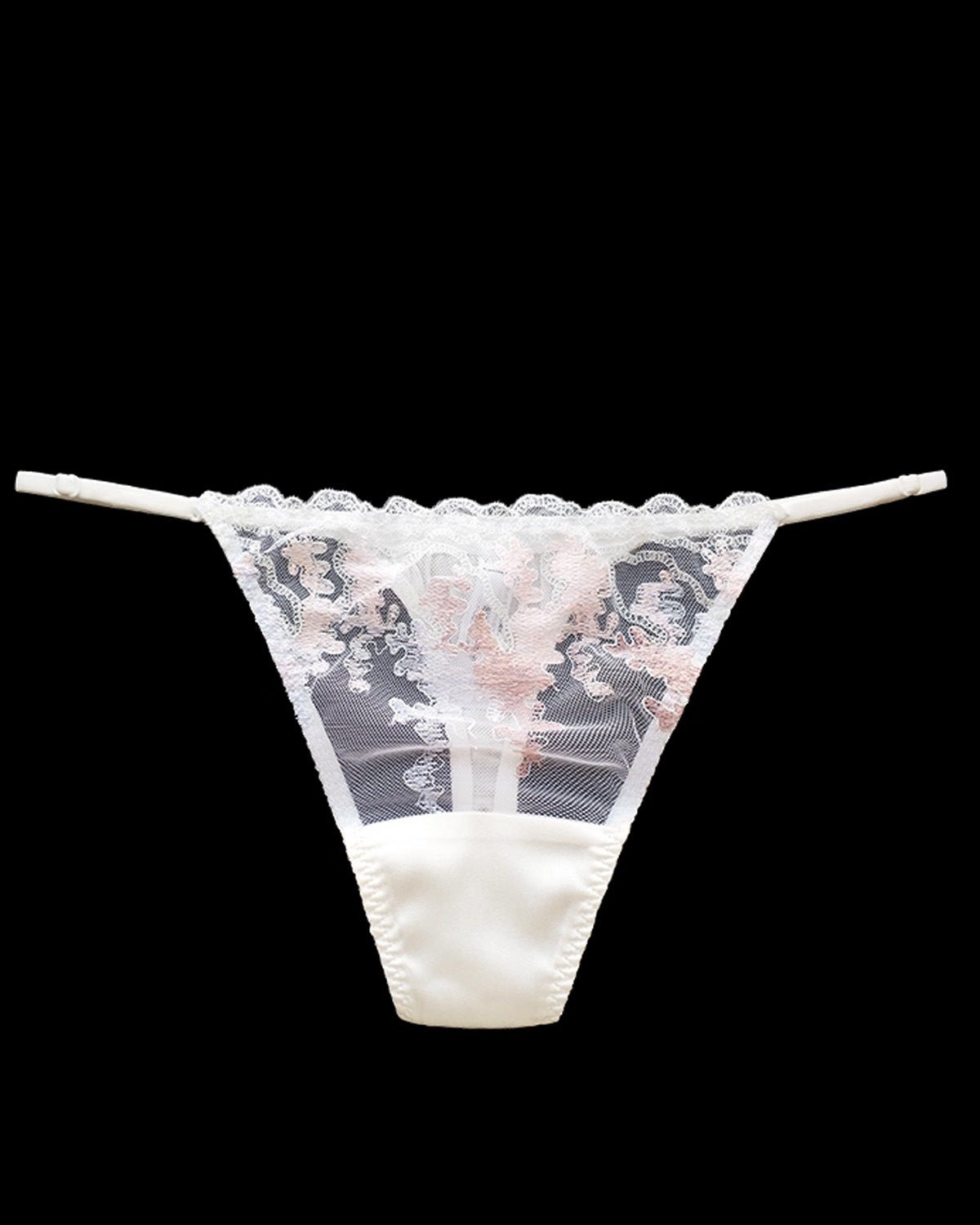 FEELITS Seduction Silk Sheer Lace T - Back Panties for Women - FEELITS
