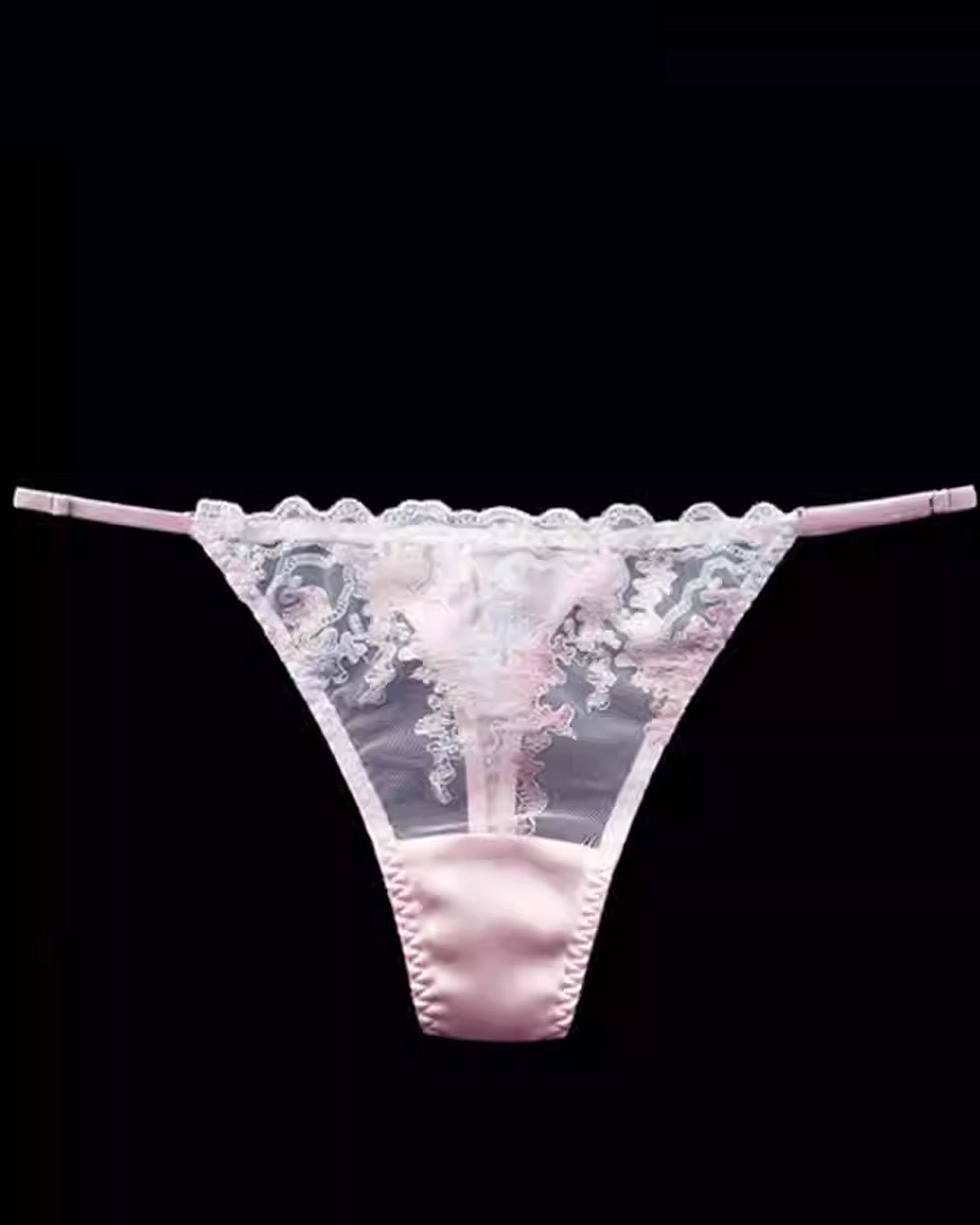 FEELITS Seduction Silk Sheer Lace T - Back Panties for Women - FEELITS