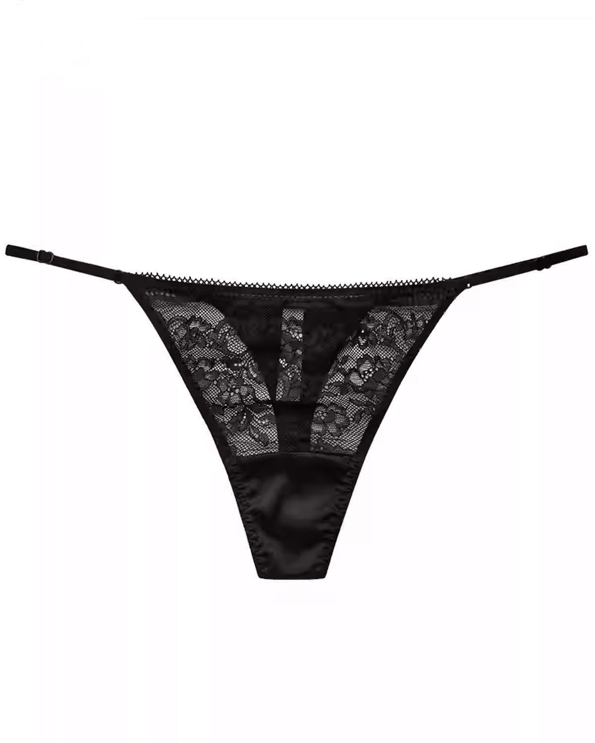FEELITS Seduction Silk Sheer Lace T - Back Panties for Women - FEELITS