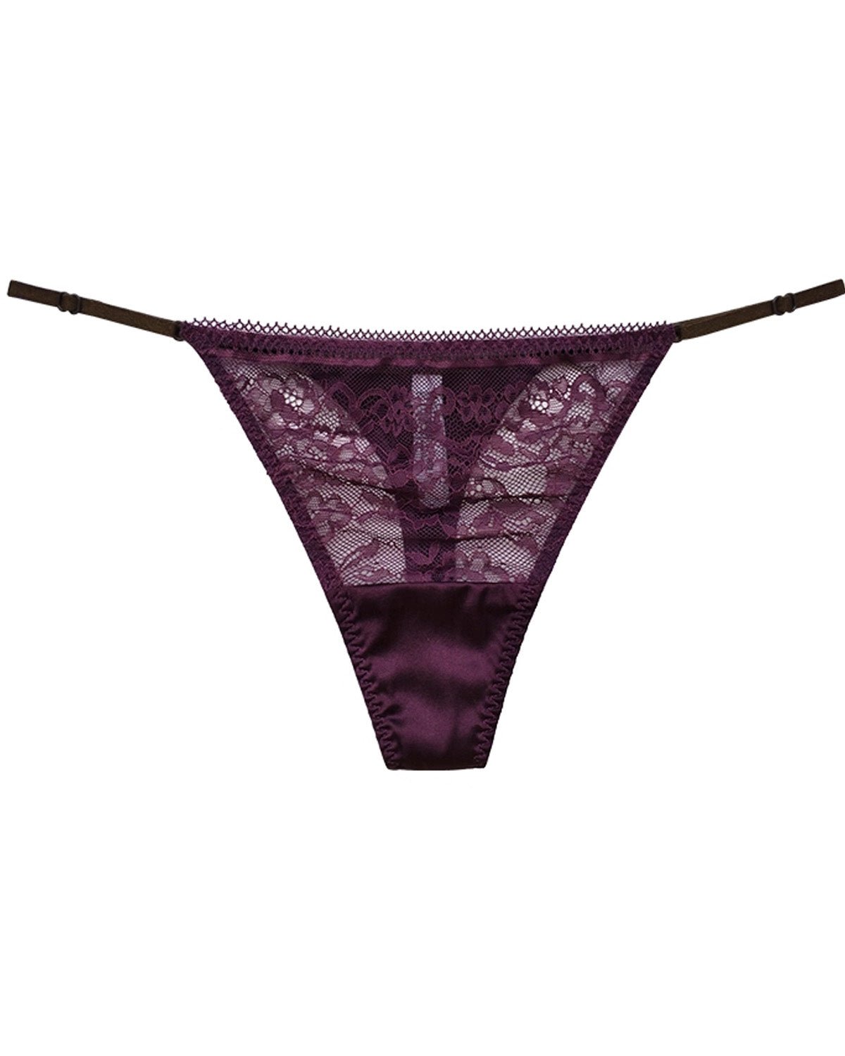 FEELITS Seduction Silk Sheer Lace T - Back Panties for Women - FEELITS