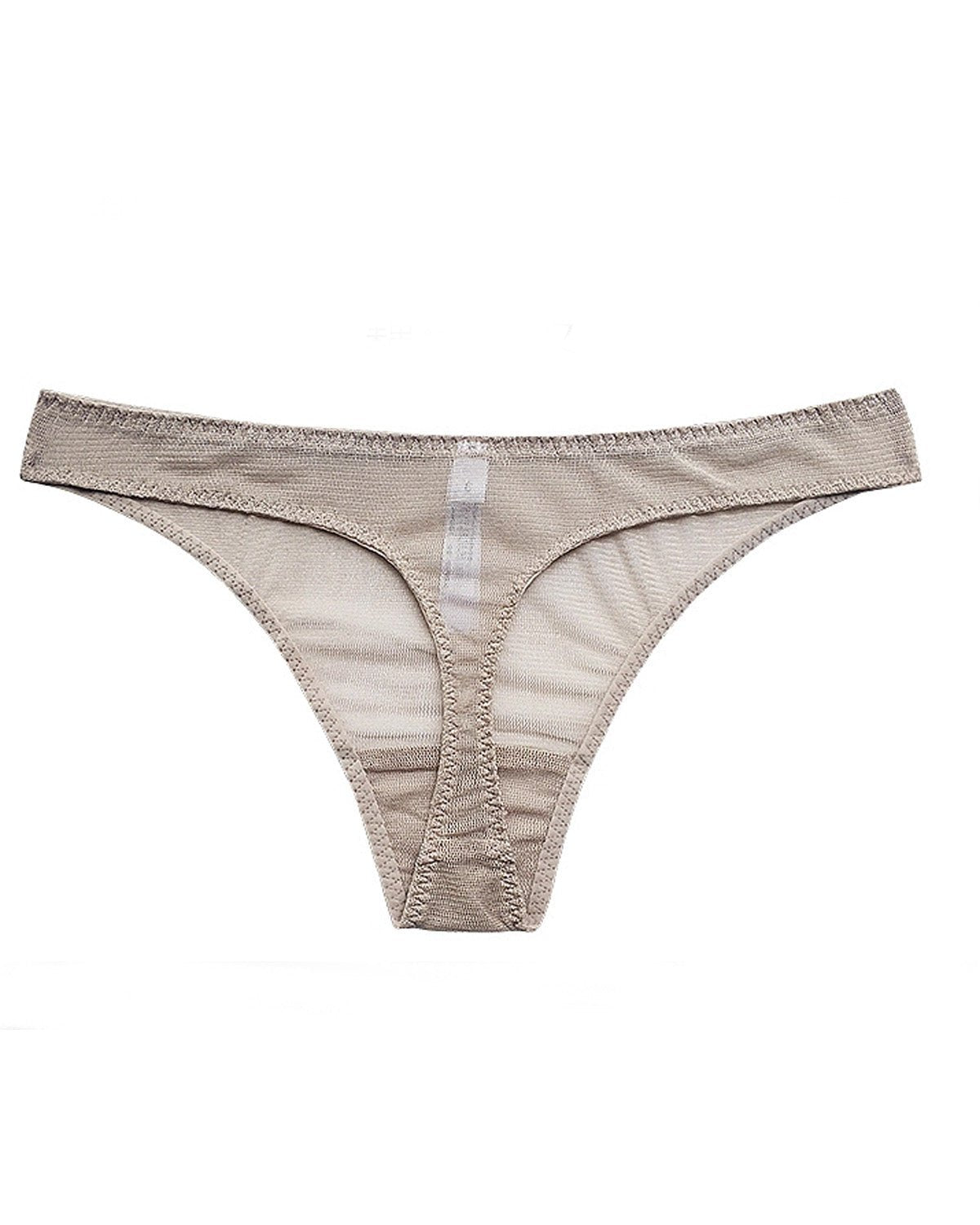 FEELITS Seduction Silk Sheer Thong – Low - Rise 100% 6A Mulberry Silk Mesh G - String Panties for Women - FEELITS