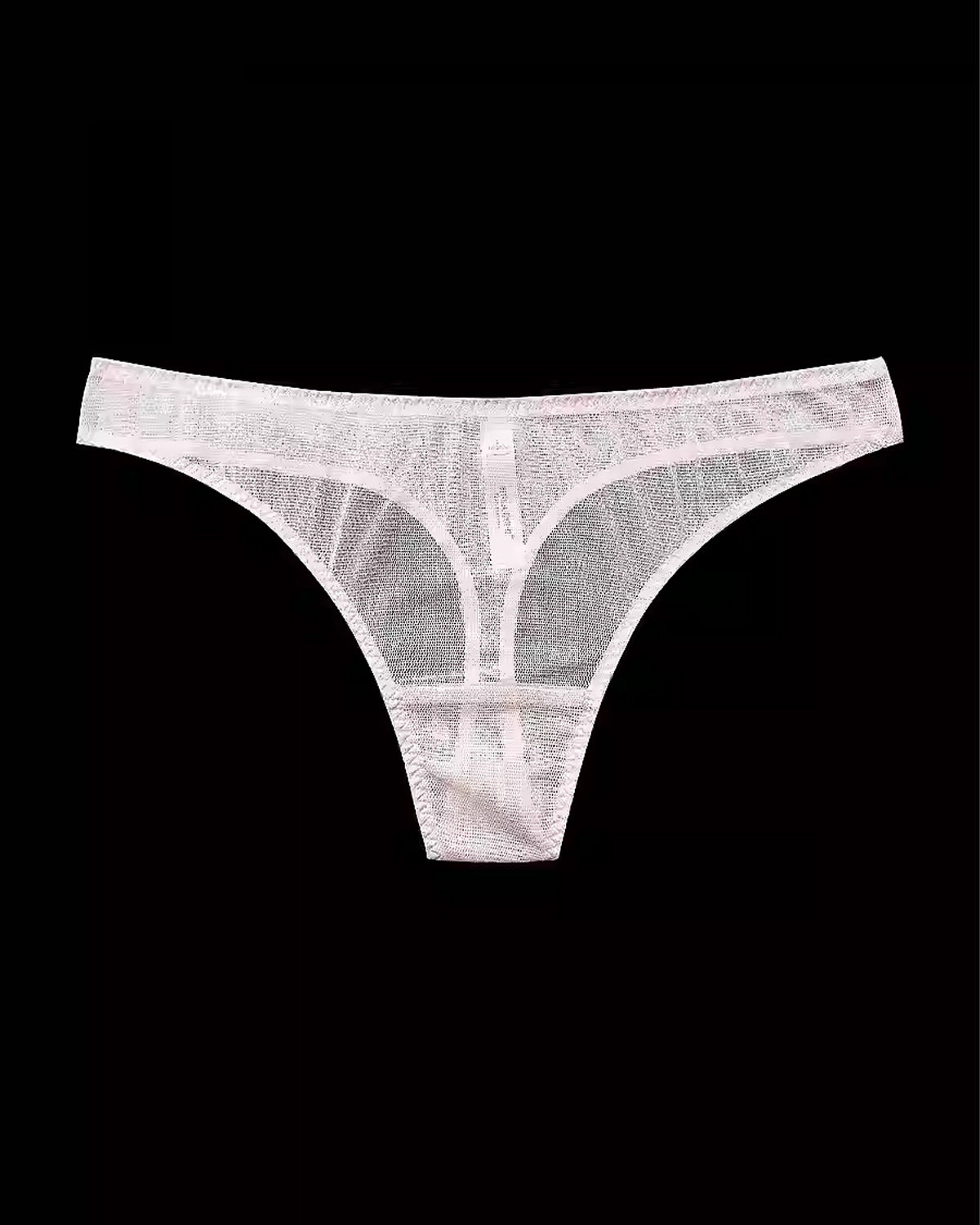 FEELITS Seduction Silk Sheer Thong – Low - Rise 100% 6A Mulberry Silk Mesh G - String Panties for Women - FEELITS
