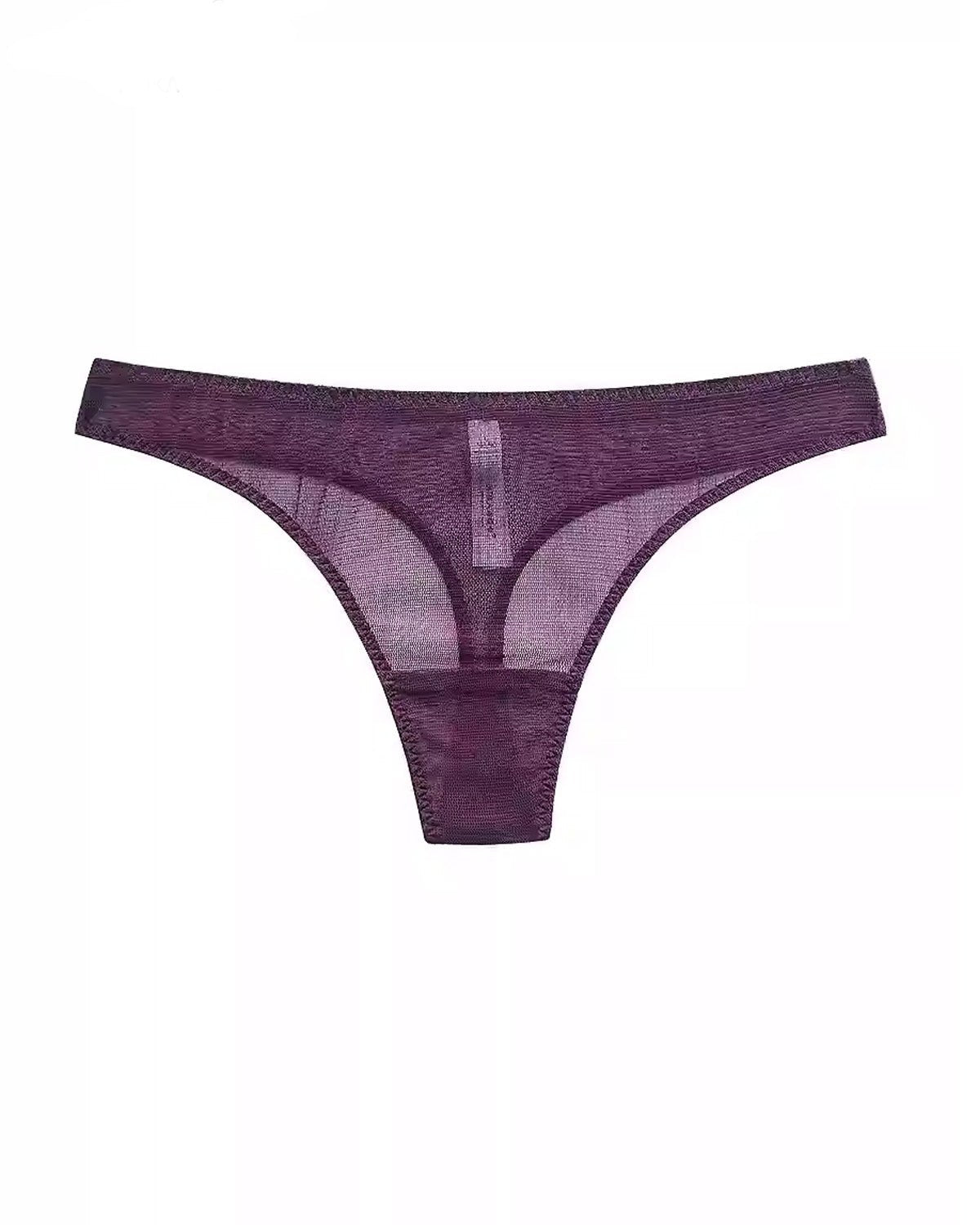 FEELITS Seduction Silk Sheer Thong – Low - Rise 100% 6A Mulberry Silk Mesh G - String Panties for Women - FEELITS