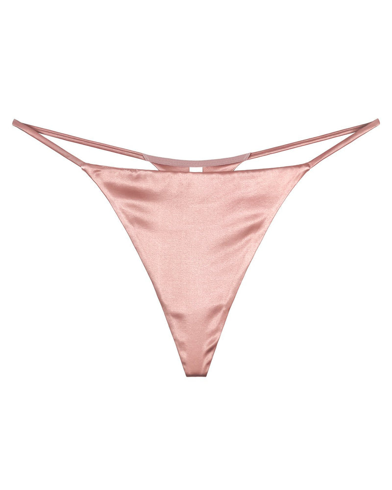 FEELITS TH06 Silk T-Back Thong Panties – 100% Mulberry Silk, Smooth & Breathable - FEELITS