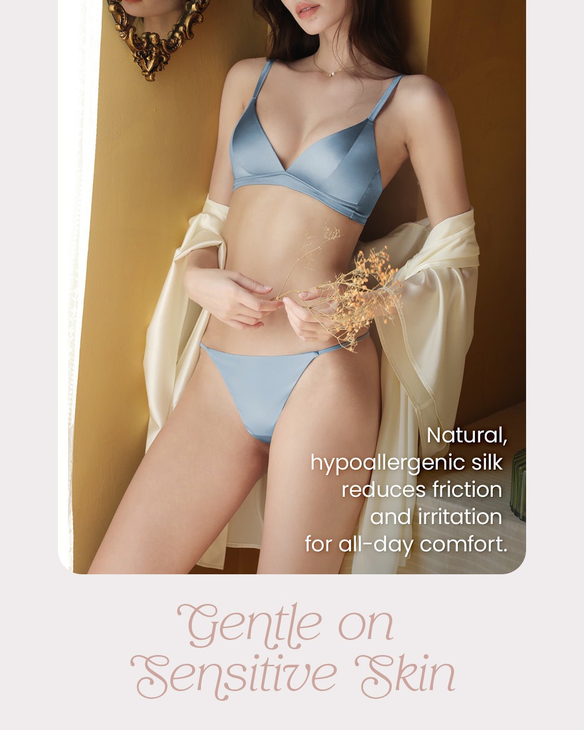 FEELITS Seduction Silk Smooth T - Back Thong Panties – Luxury 100% Mulberry Silk Lingerie for Women, Seamless, Sensual & Elegant - FEELITS