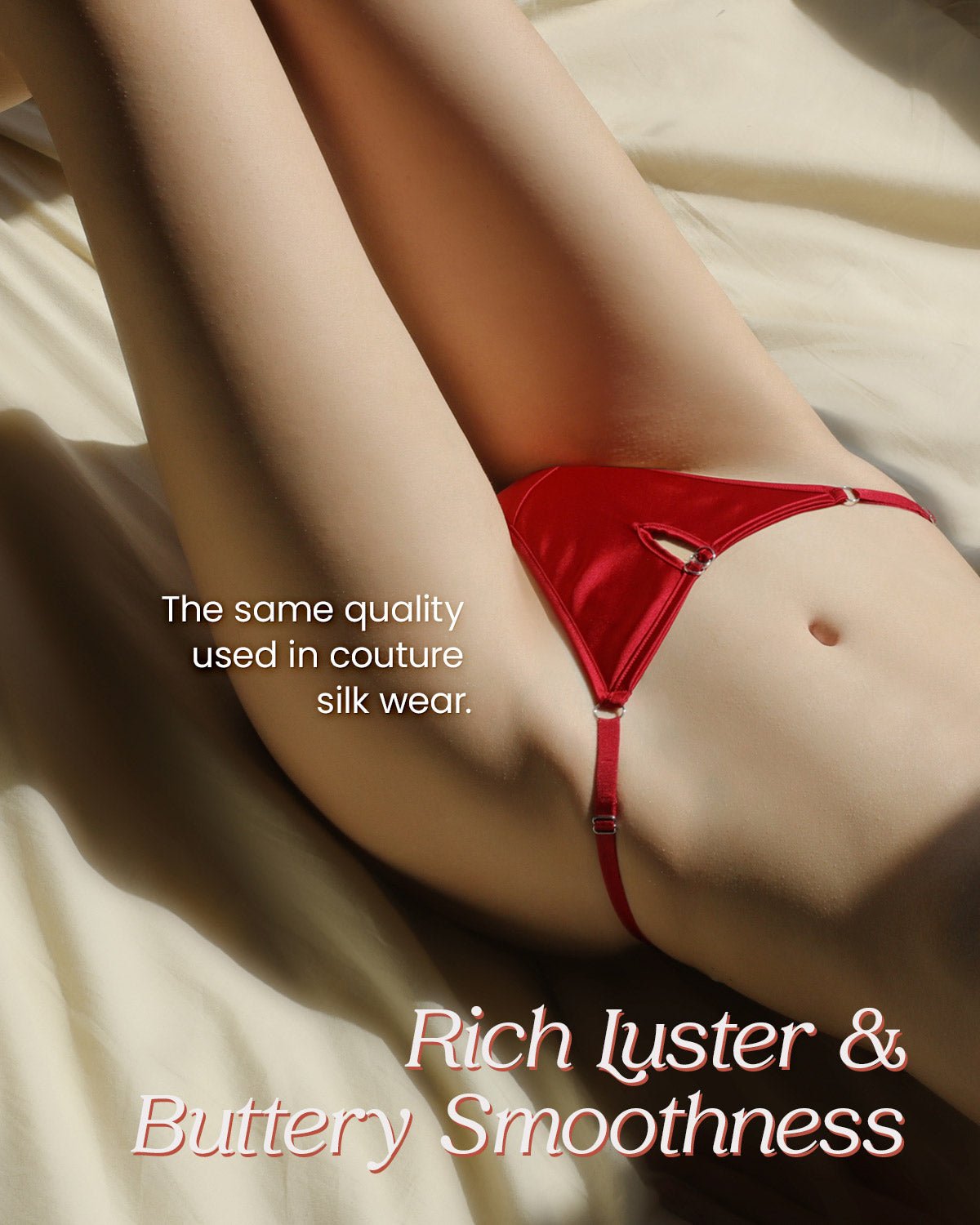 FEELITS Seduction Silk Thong – Low - Rise Luxury 100% Mulberry Silk Silk G - String Panties for Women - FEELITS