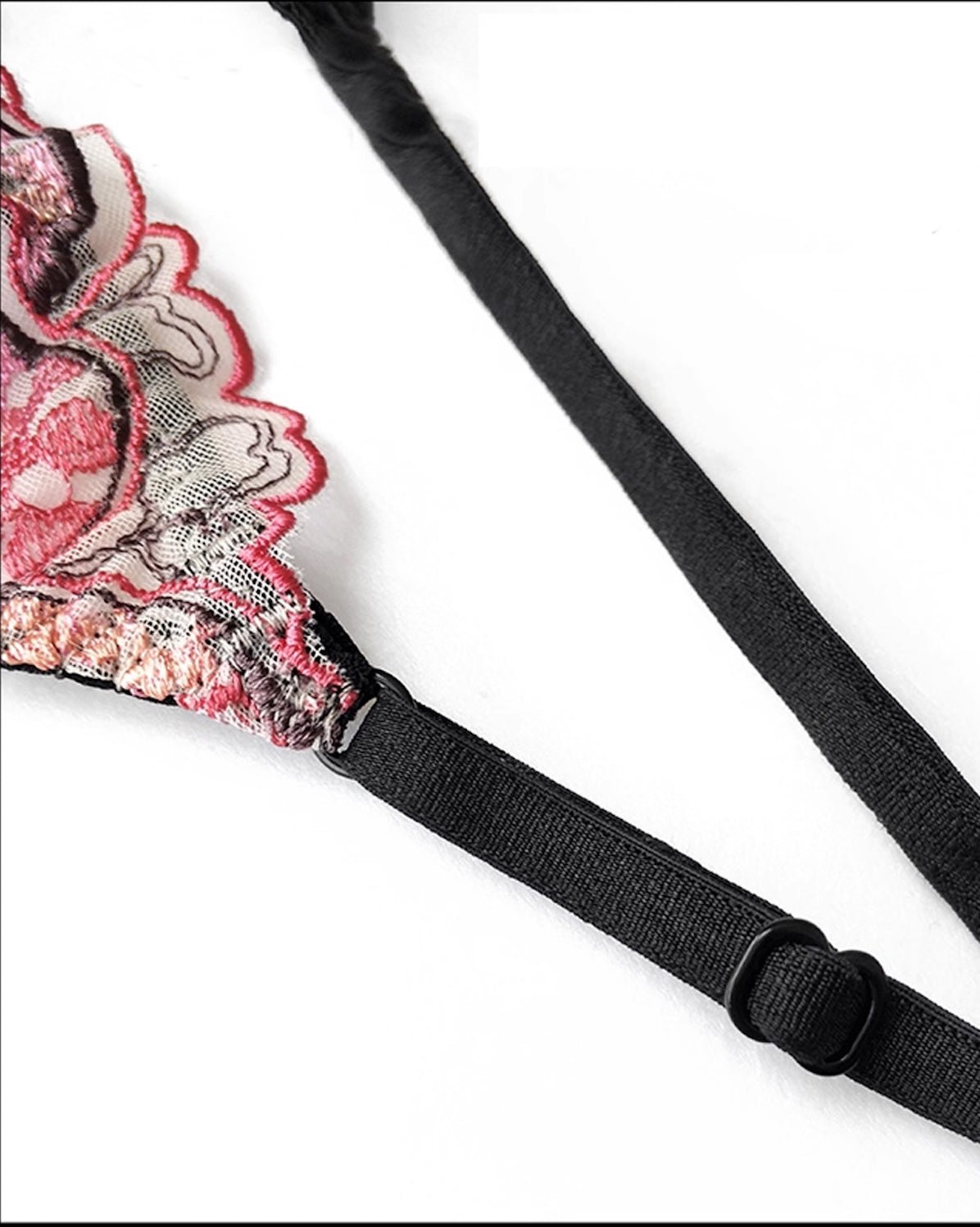 FEELITS Seduction Silk Thong – Low - Rise Sheer Lace G - String with Adjustable Straps Panties for Women - FEELITS