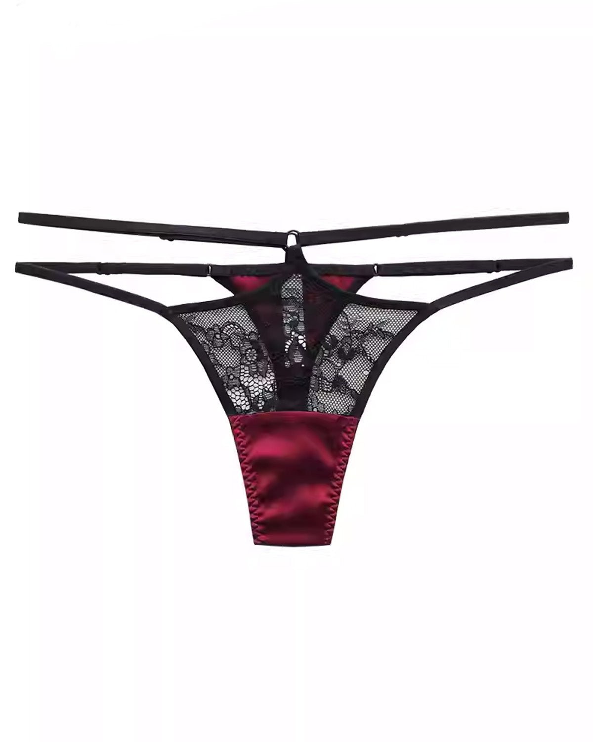FEELITS Seduction Silk Vintage Green Thong – Mulberry Silk Mesh Lace No - Show Panties for Women - FEELITS