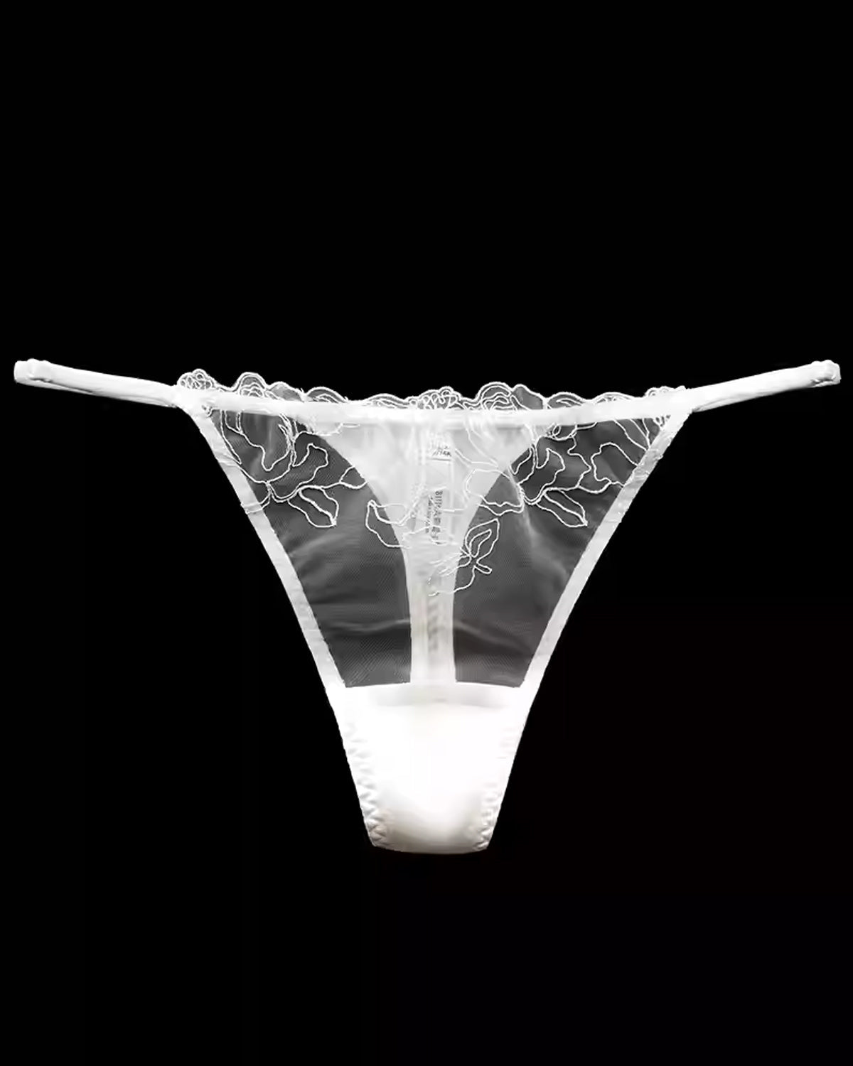 Feelits Sexy Mulberry Silk Lace Thong Panties for Women with Adjustable Waist and Exquisite Lace Design - FEELITS
