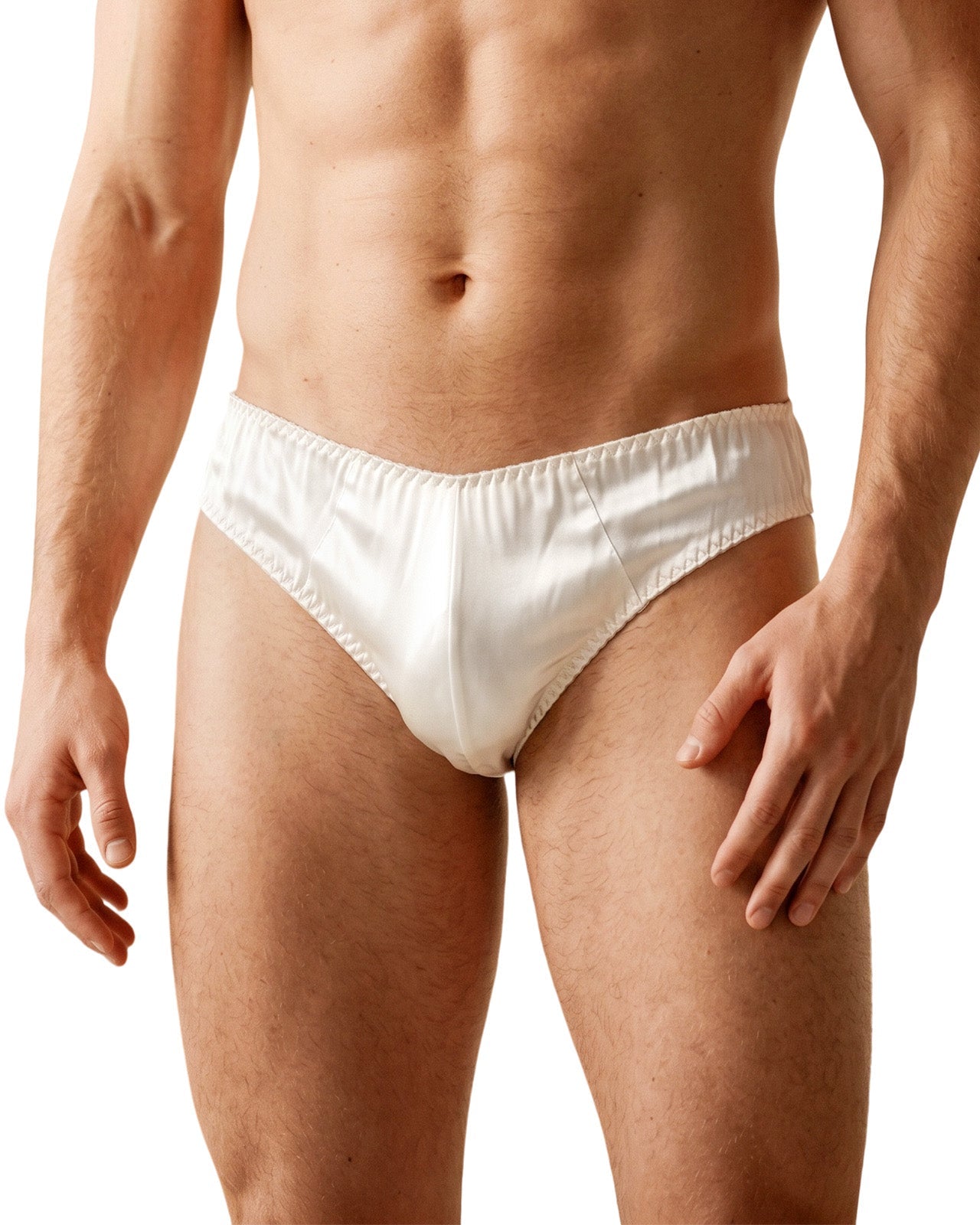 FEELITS THM02 Men's Silk T-Back Thong - 100% Mulberry Silk, Double-Layer Pouch - FEELITS