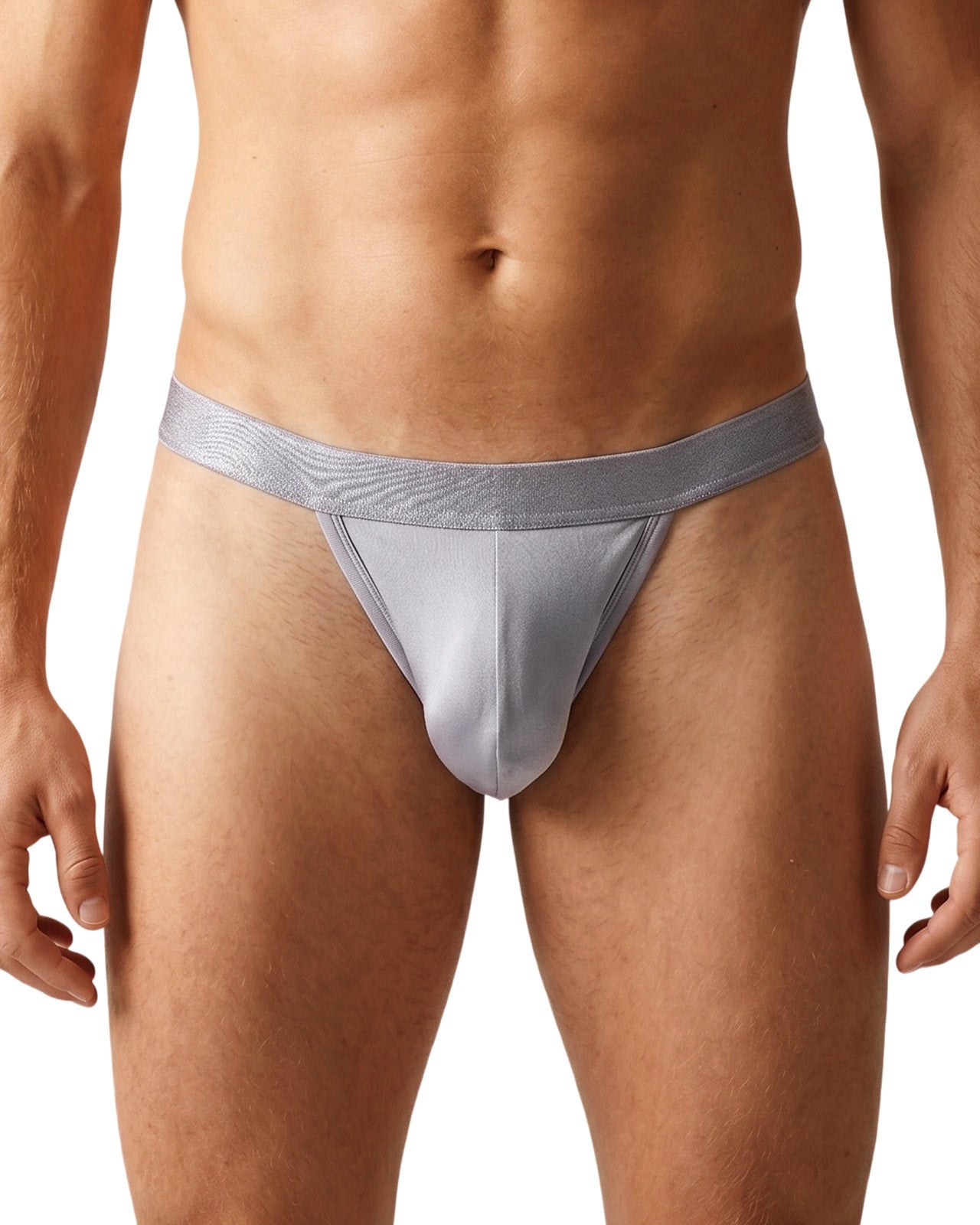 FEELITS THM03 Men's Mulberry Silk T-Back Thong – Double-Layer Pouch, Soft & Breathable - FEELITS