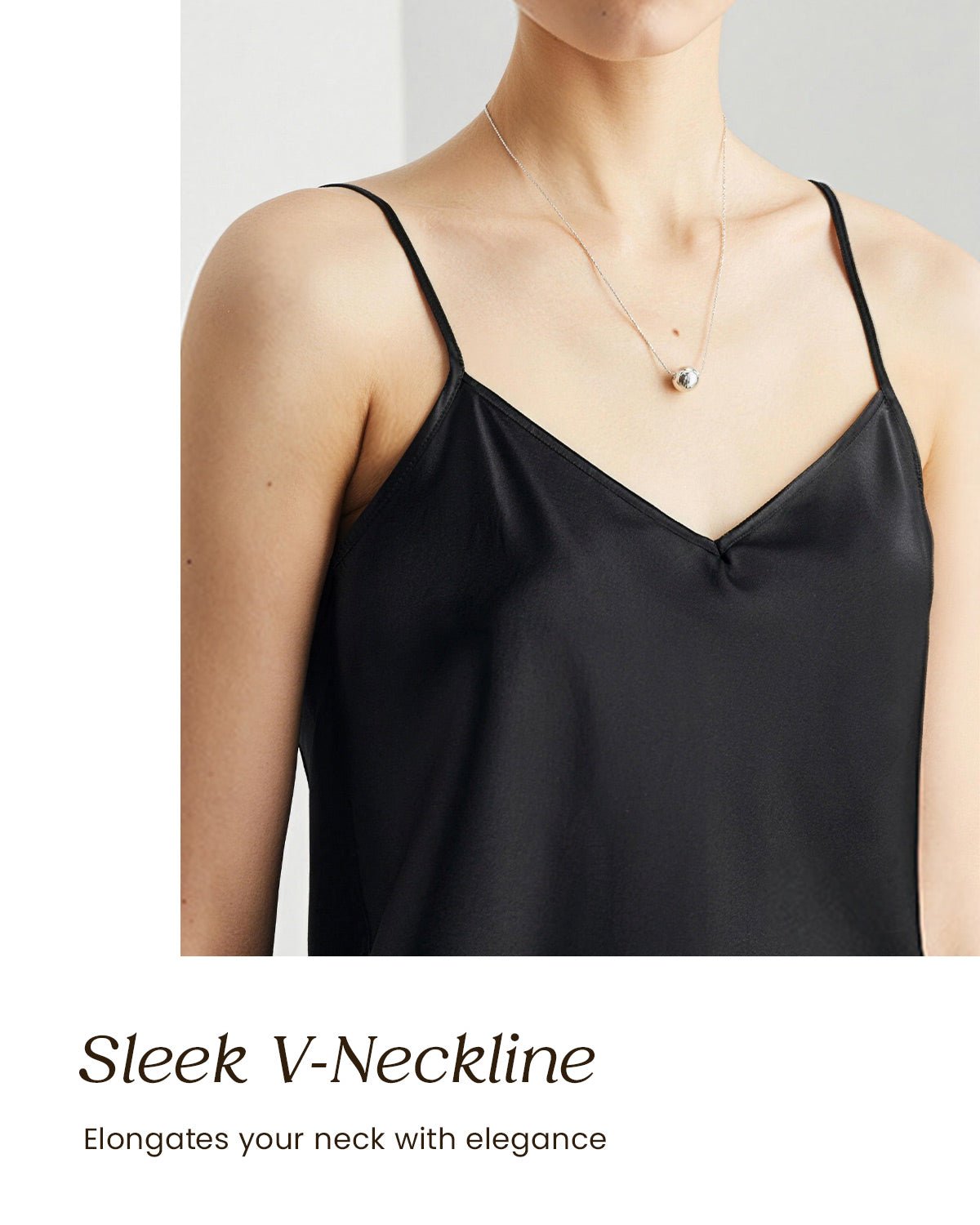 FEELITS TK08 22 Momme Mulberry Silk Crop Top – V-Neck Camisole with Adjustable Spaghetti Straps - FEELITS
