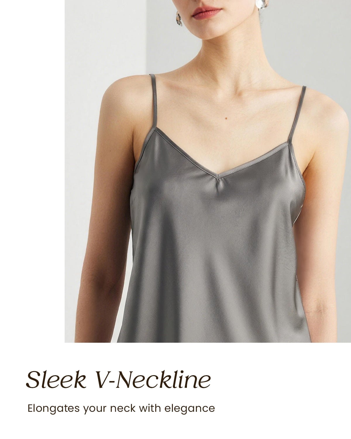 FEELITS TK08 22 Momme Mulberry Silk Crop Top – V-Neck Camisole with Adjustable Spaghetti Straps - FEELITS