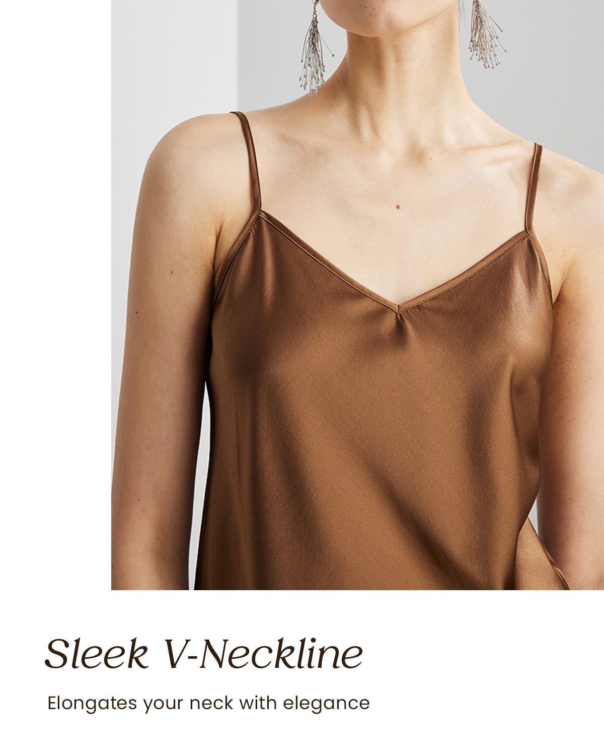 FEELITS TK08 22 Momme Mulberry Silk Crop Top – V-Neck Camisole with Adjustable Spaghetti Straps - FEELITS