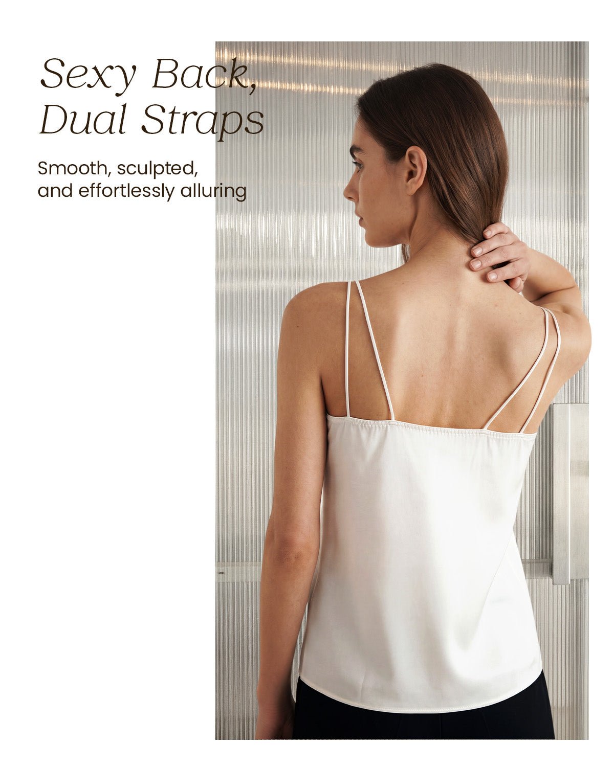 FEELITS TK17 22 Momme Silk Built-In Bra V-Neck Camisole - FEELITS