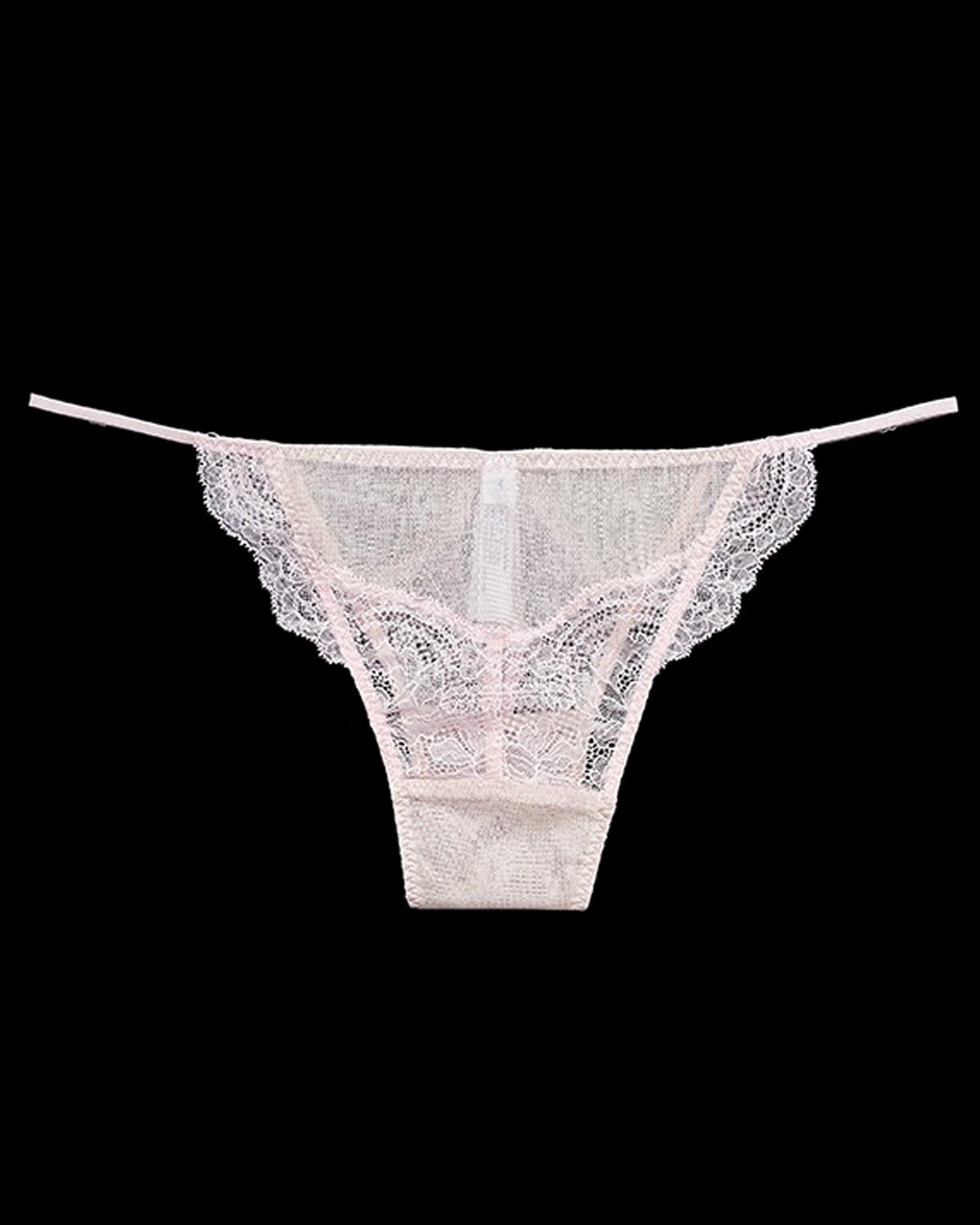 FEELITS Women’s 100% Mulberry Silk Bikini Panties – Sheer Mesh & Lace, Low - Rise Seamless Sexy Underwear - FEELITS