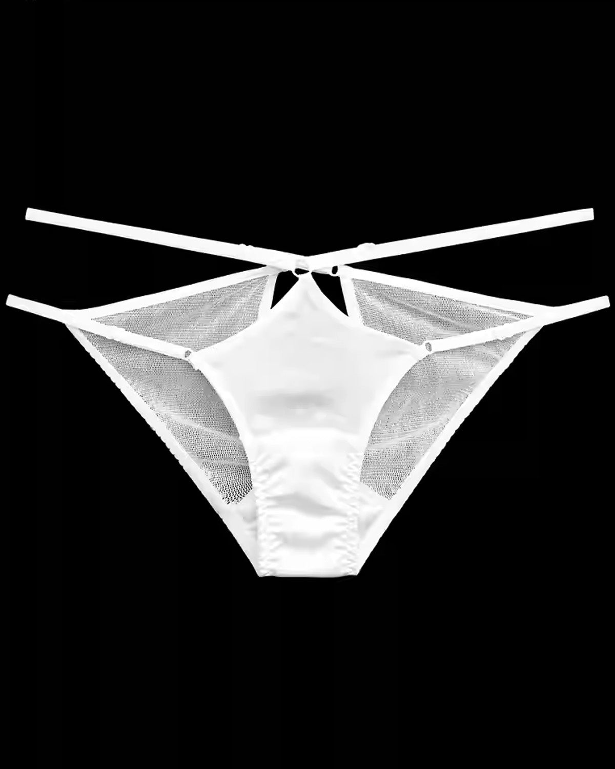 FEELITS Women’s Mulberry Silk Bikini Panties – Low - Rise Sheer Mesh Lace Triangle Underwear, Seamless Sexy Silk Lingerie Gift - FEELITS