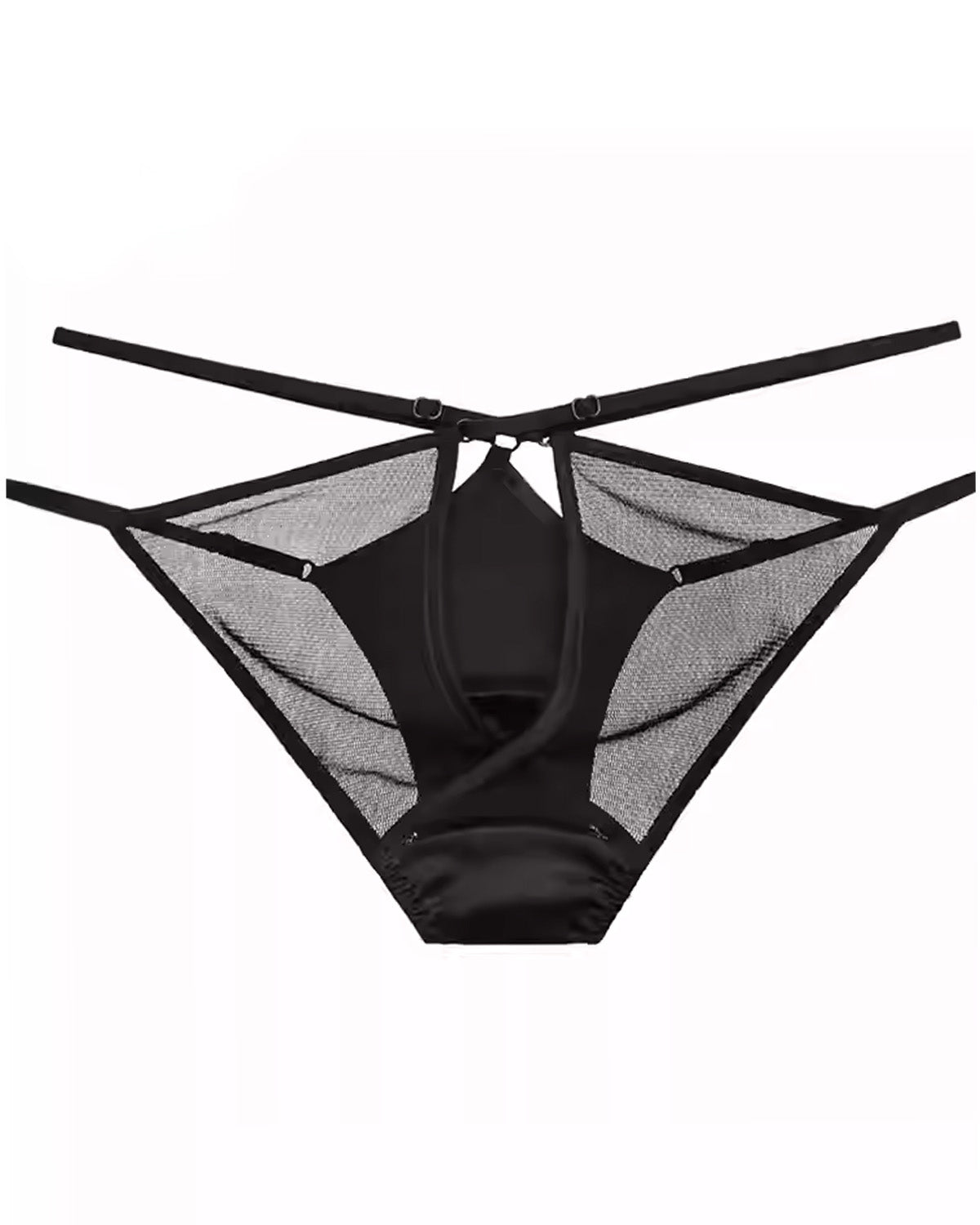 FEELITS Women’s Mulberry Silk Bikini Panties – Low - Rise Sheer Mesh Lace Triangle Underwear, Seamless Sexy Silk Lingerie Gift - FEELITS