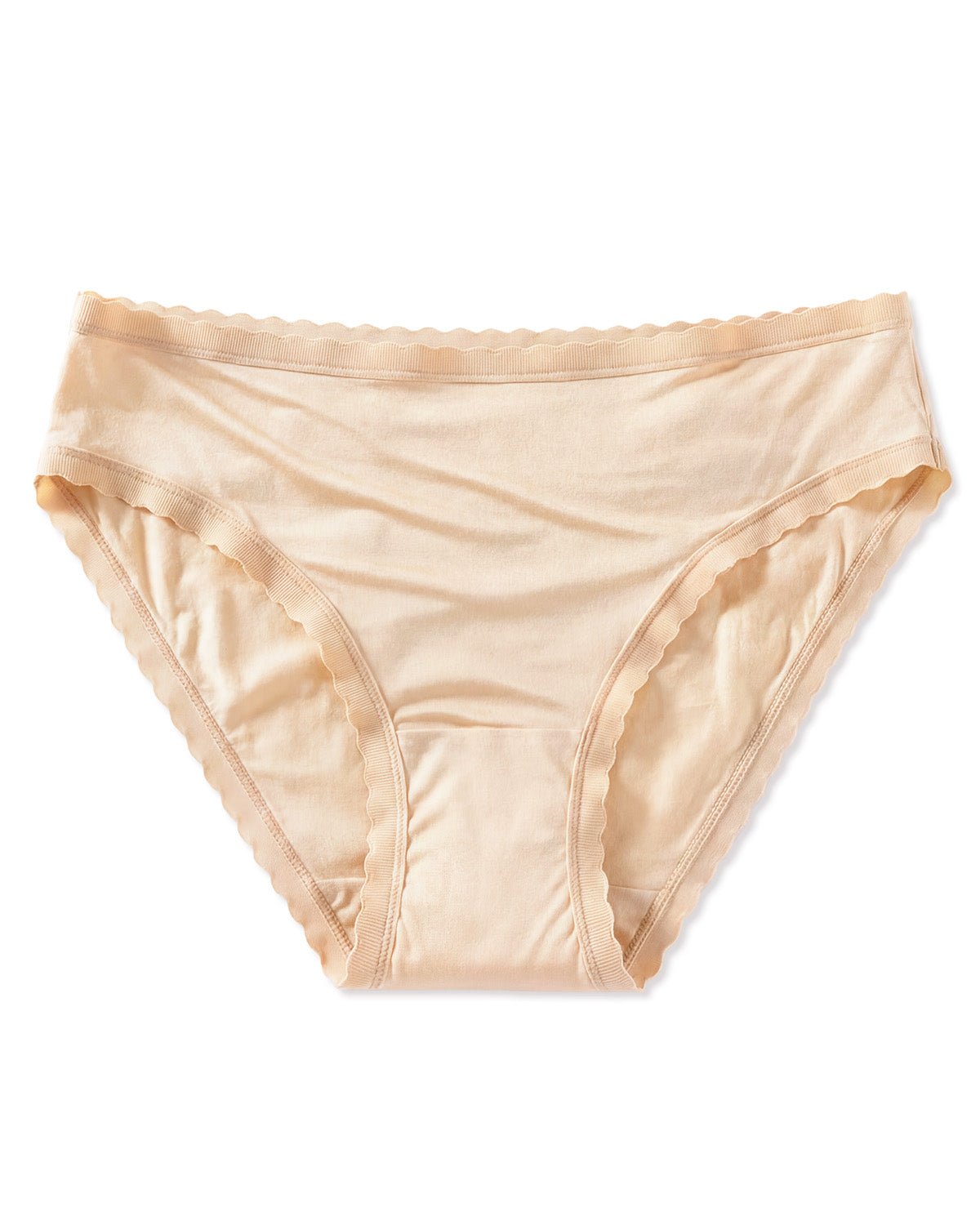FEELITS Women's Mulberry Silk Bikini Panties – Scalloped Edge, Ultra - Soft & Breathable - FEELITS
