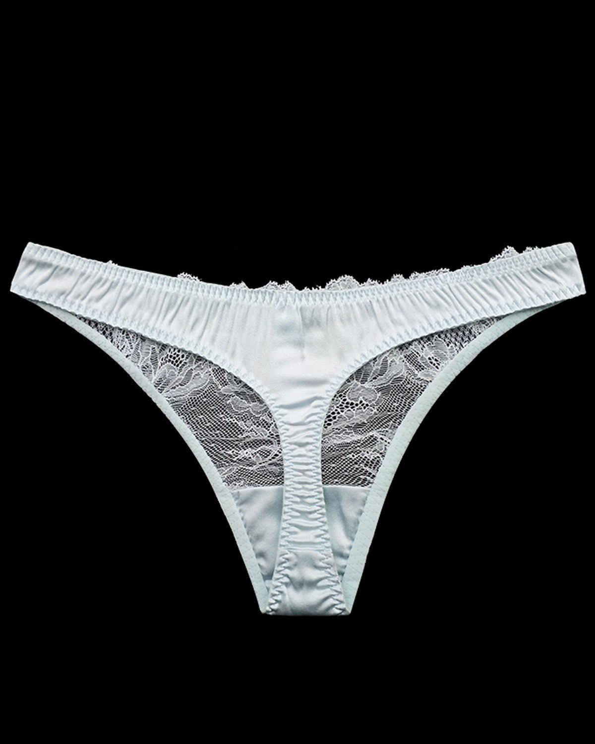 FEELITS Women’s Mulberry Silk Thong Panties, Sheer Hollow - Out Sexy Underwear - FEELITS