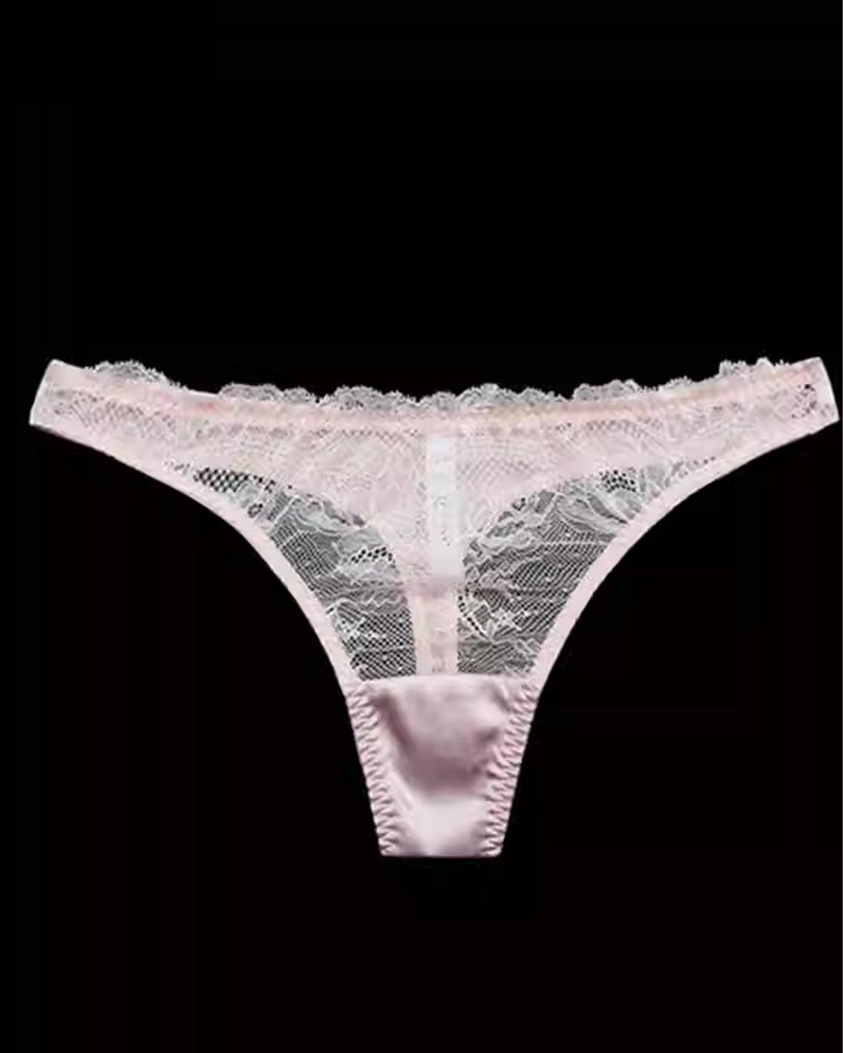 FEELITS Women’s Mulberry Silk Thong Panties, Sheer Hollow - Out Sexy Underwear - FEELITS