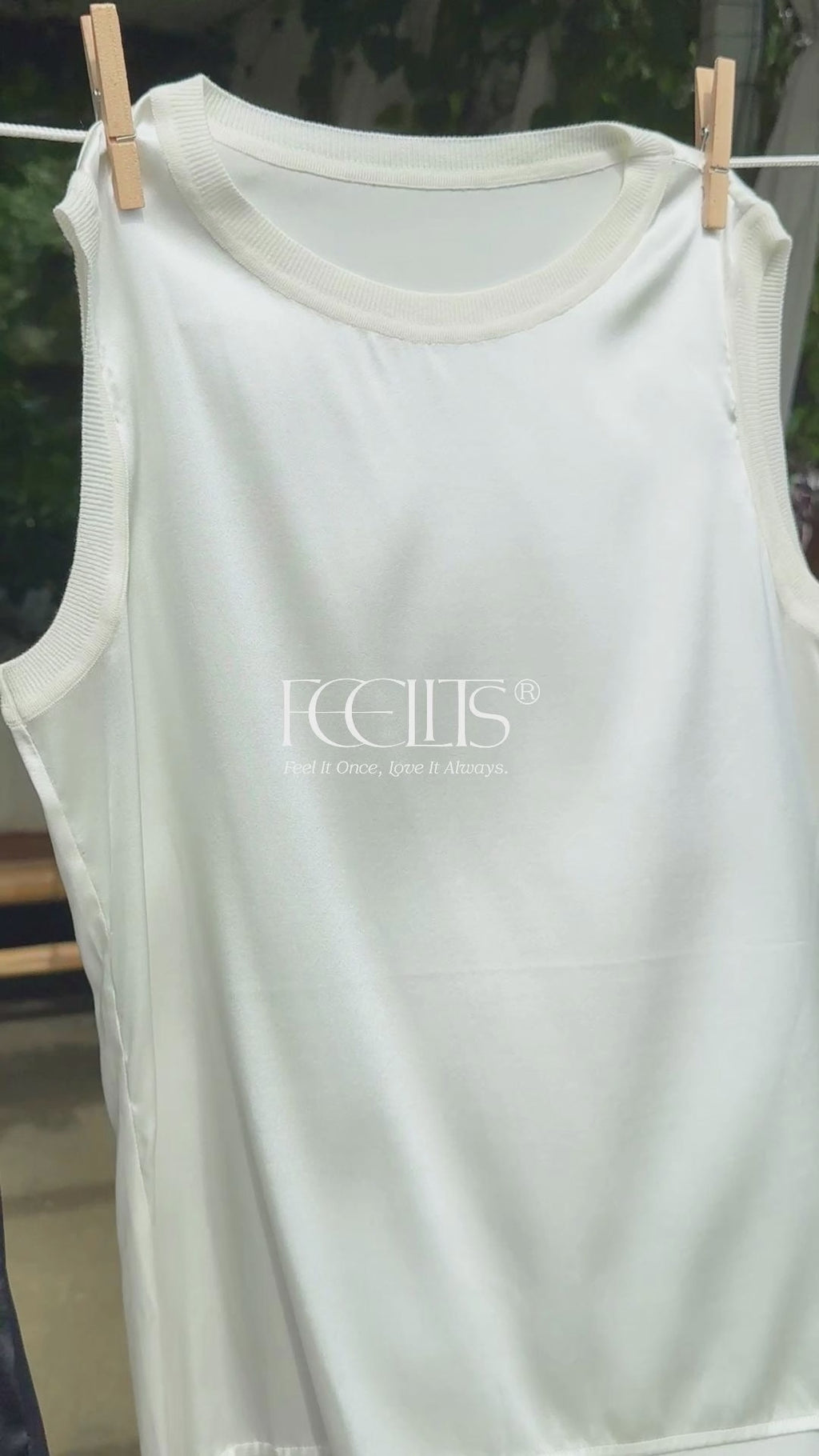 FEELITS TK22 22 Momme Silk Crew Neck Tank Top - FEELITS