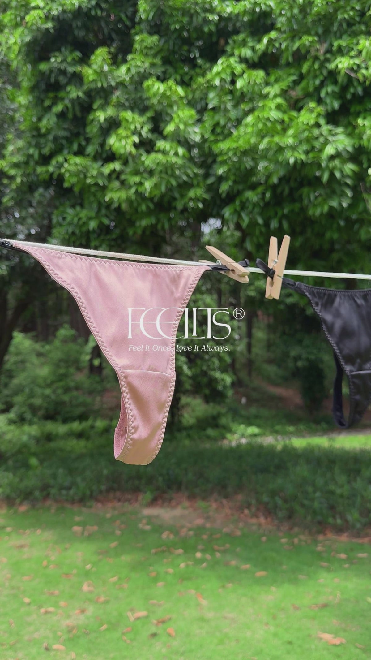 FEELITS TH11 Silk Mid-Rise T-Back Thong Panties – 100% Mulberry Silk, Smooth & Adjustable - FEELITS