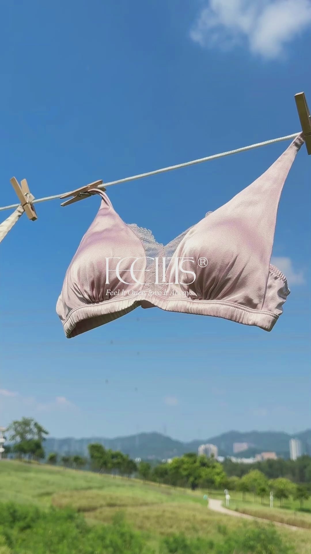 FEELITS BRA18 22 Momme Mulberry Silk Deep-V Lace Bralette – Wire-Free Bra with Ruched Cup Detail