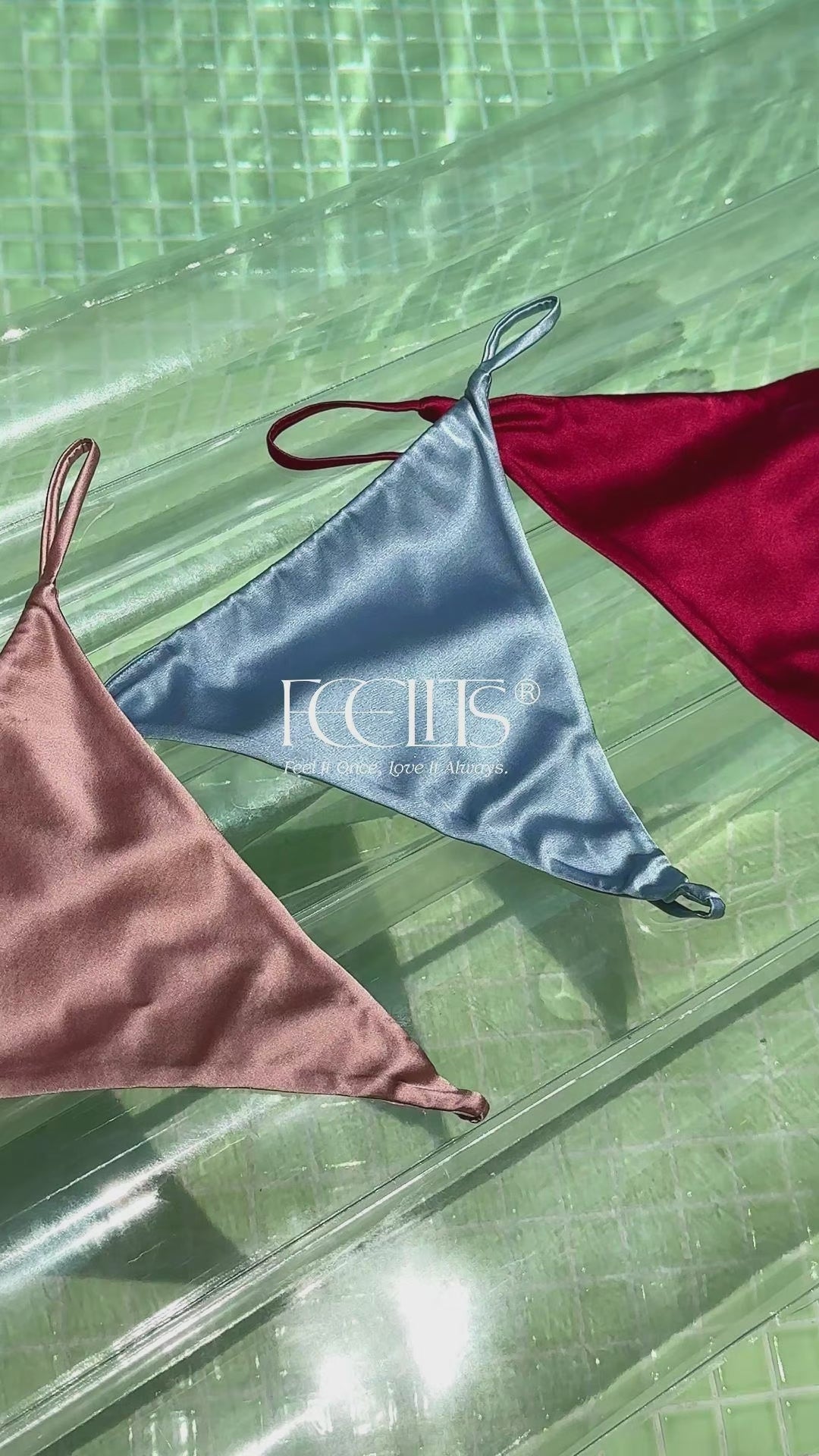 FEELITS TH06 Silk T-Back Thong Panties – 100% Mulberry Silk, Smooth & Breathable - FEELITS