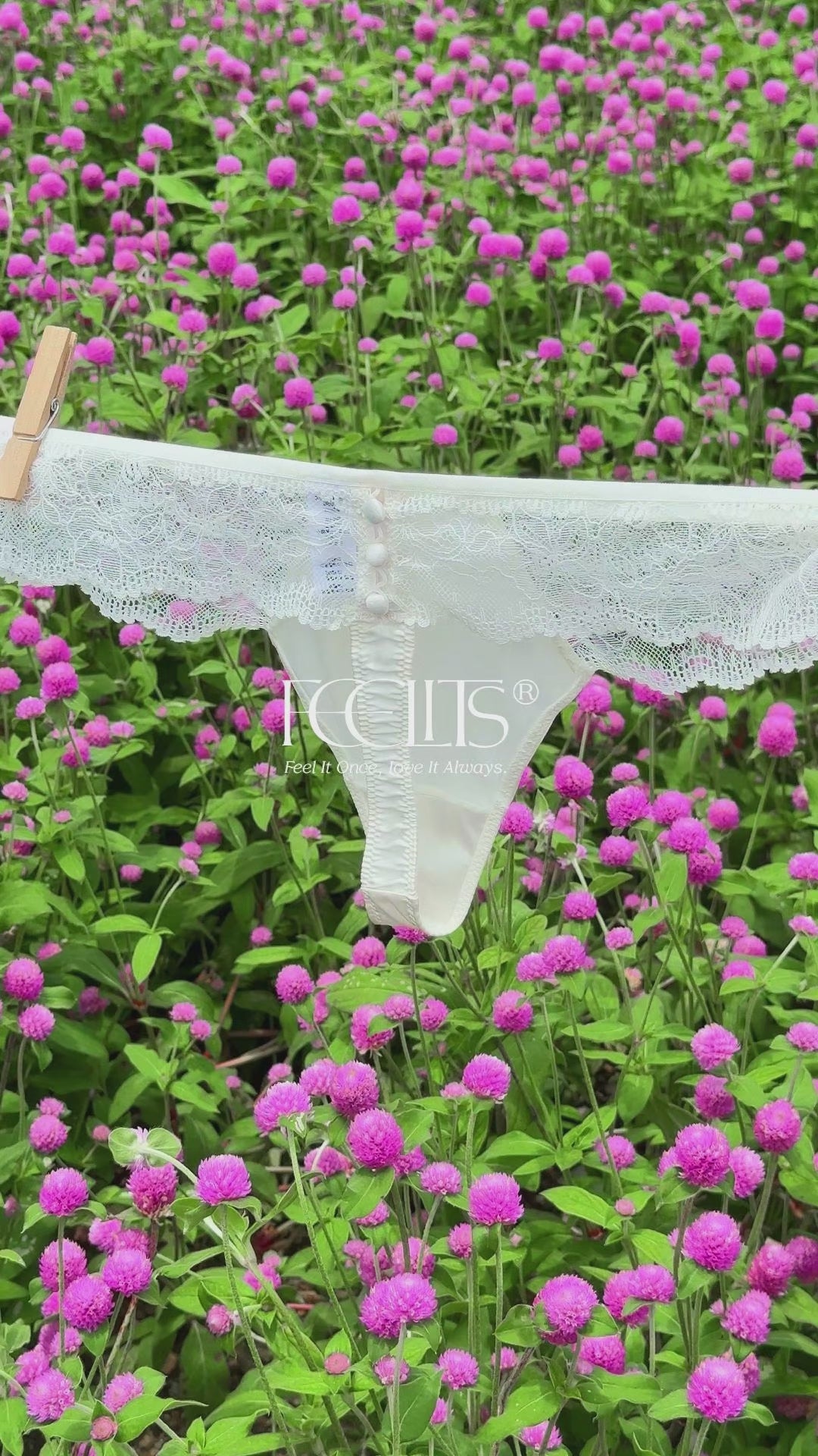FEELITS TH08 Low-Rise Silk Lace T-Back Thong Panties – 100% 6A Mulberry Silk, Seamless & No-Show - FEELITS