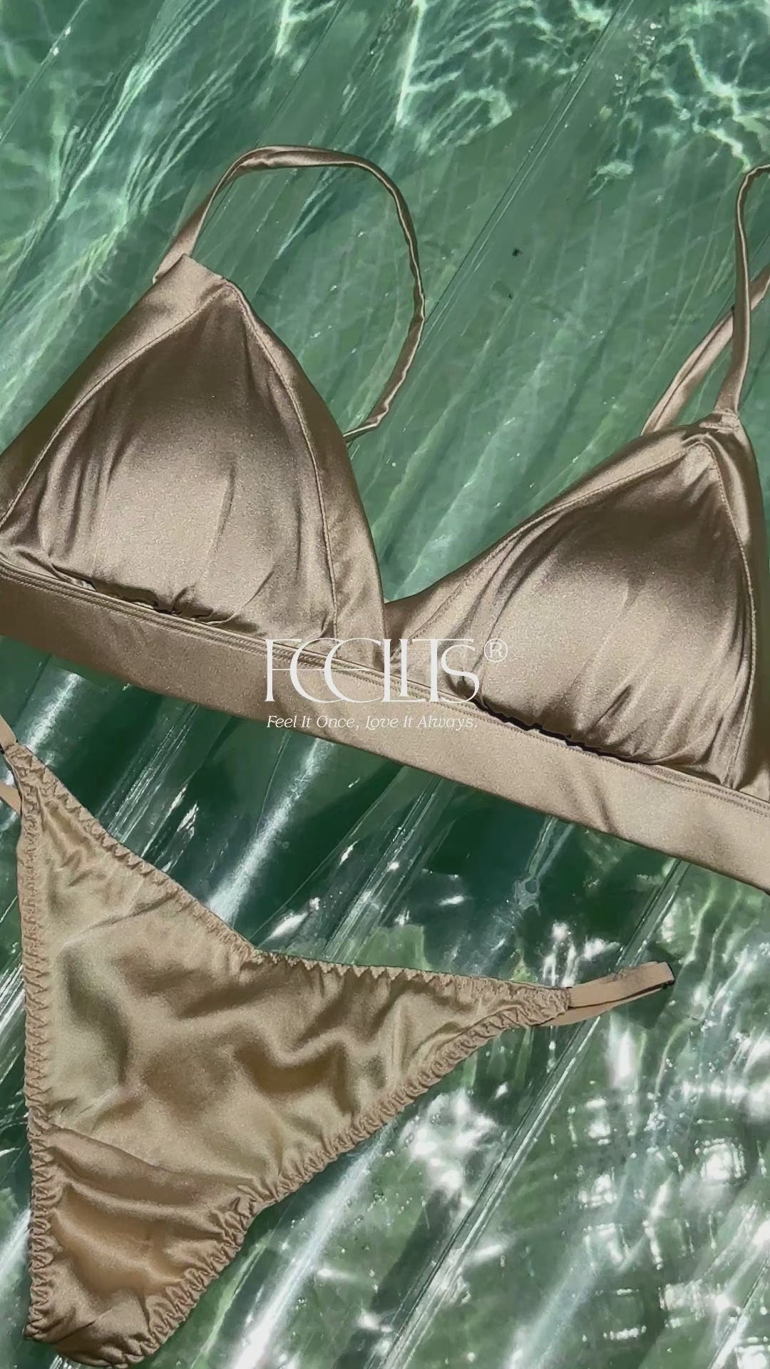 FEELITS BRA04 Silk Wireless Triangle Bralette – 6A Mulberry Silk, Breathable & Ultra-Soft - FEELITS