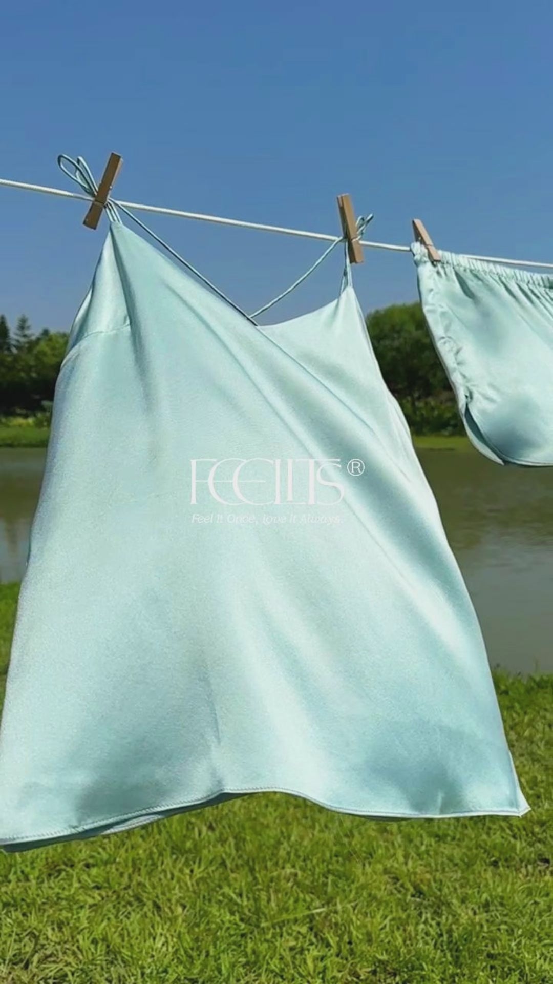 FEELITS PJ01 Silk Cami and Shorts Set – 100% 6A Mulberry Silk, Breathable & Skin-Friendly - FEELITS