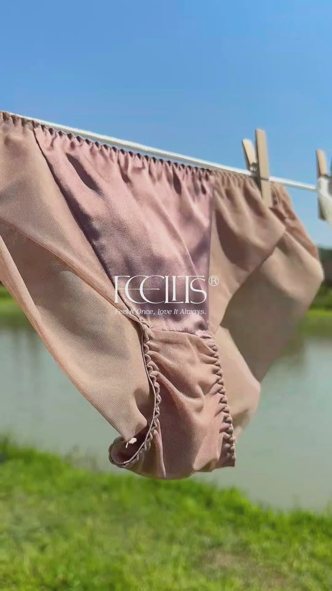 FEELITS KN09 Silk Satin Bikini Panties – 6A Mulberry Silk, Breathable & Quick-Dry - FEELITS