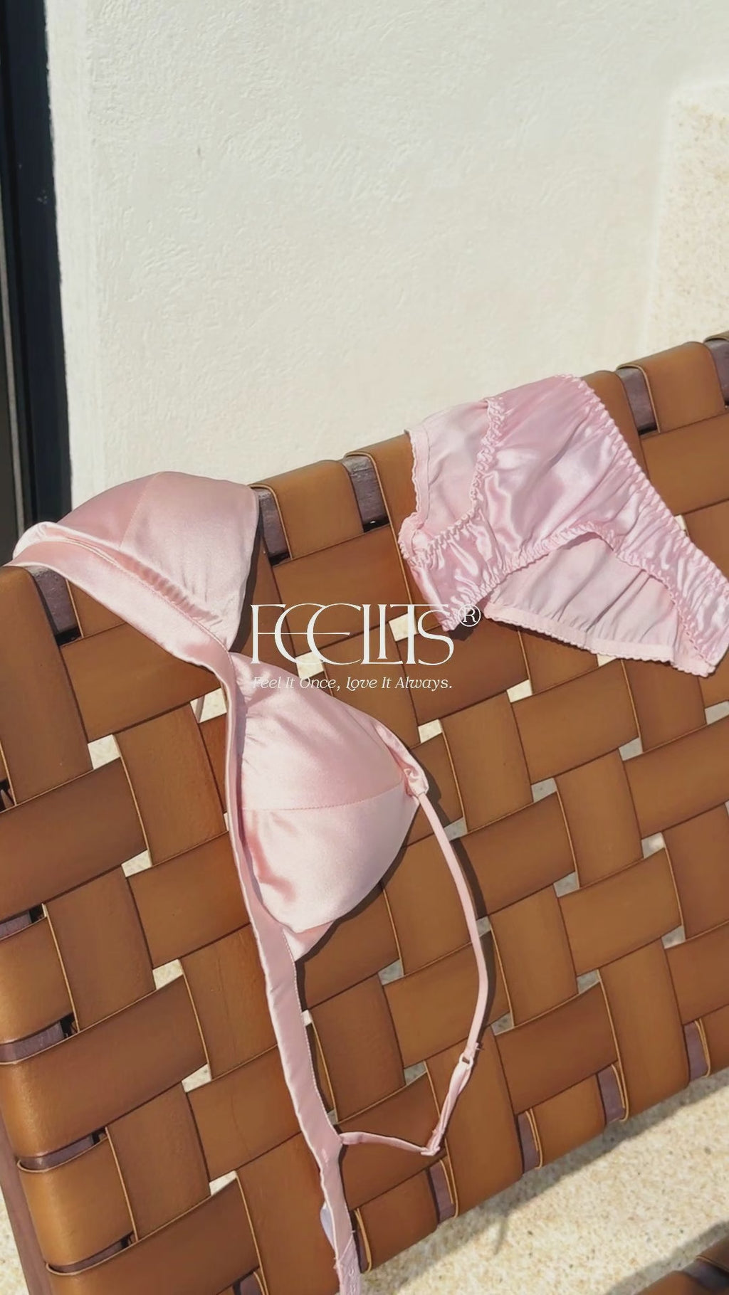 FEELITS BRA02 Silk Wireless Triangle Bralette – Wire-Free Silk Satin Bra, Breathable & Ultra-Soft - FEELITS