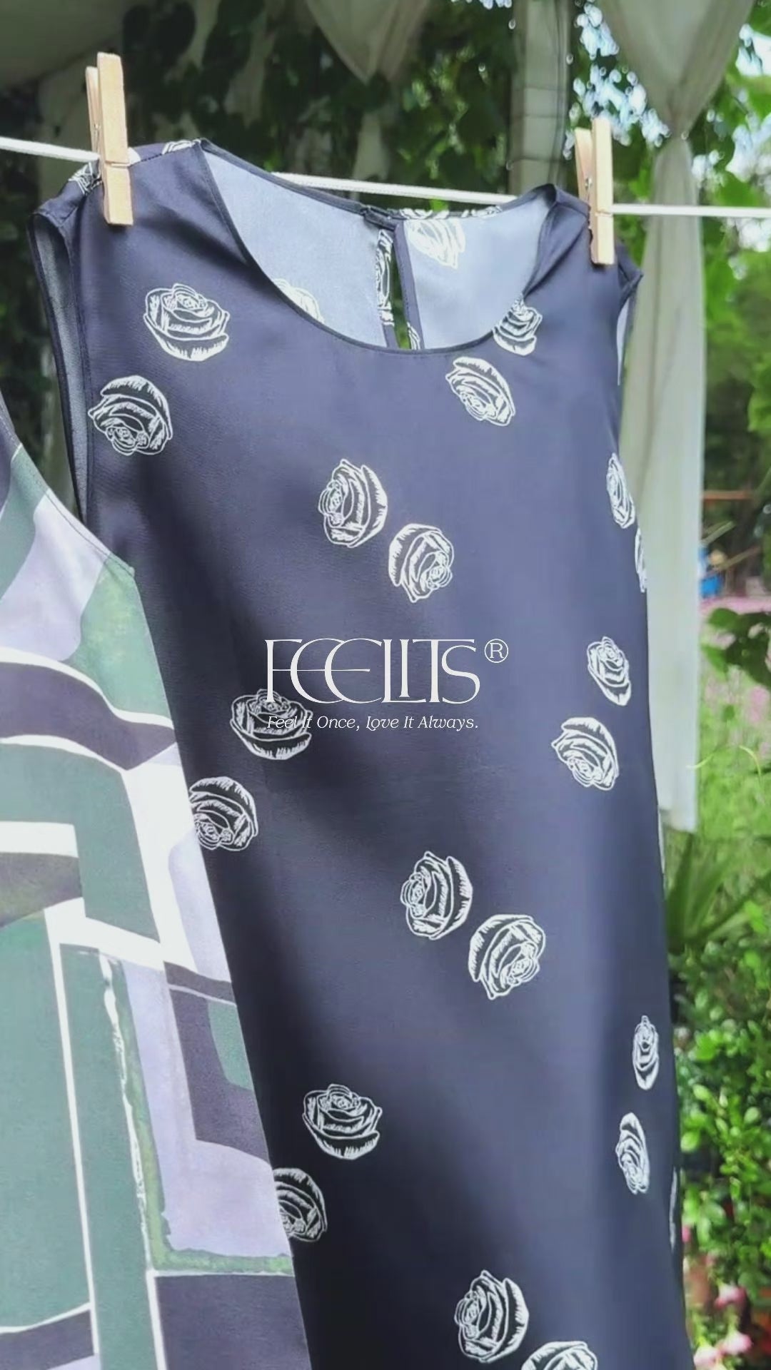 FEELITS TK12 22 Momme Mulberry Silk Tank Top – Crew Neck Sleeveless Cami, Loose Fit - FEELITS
