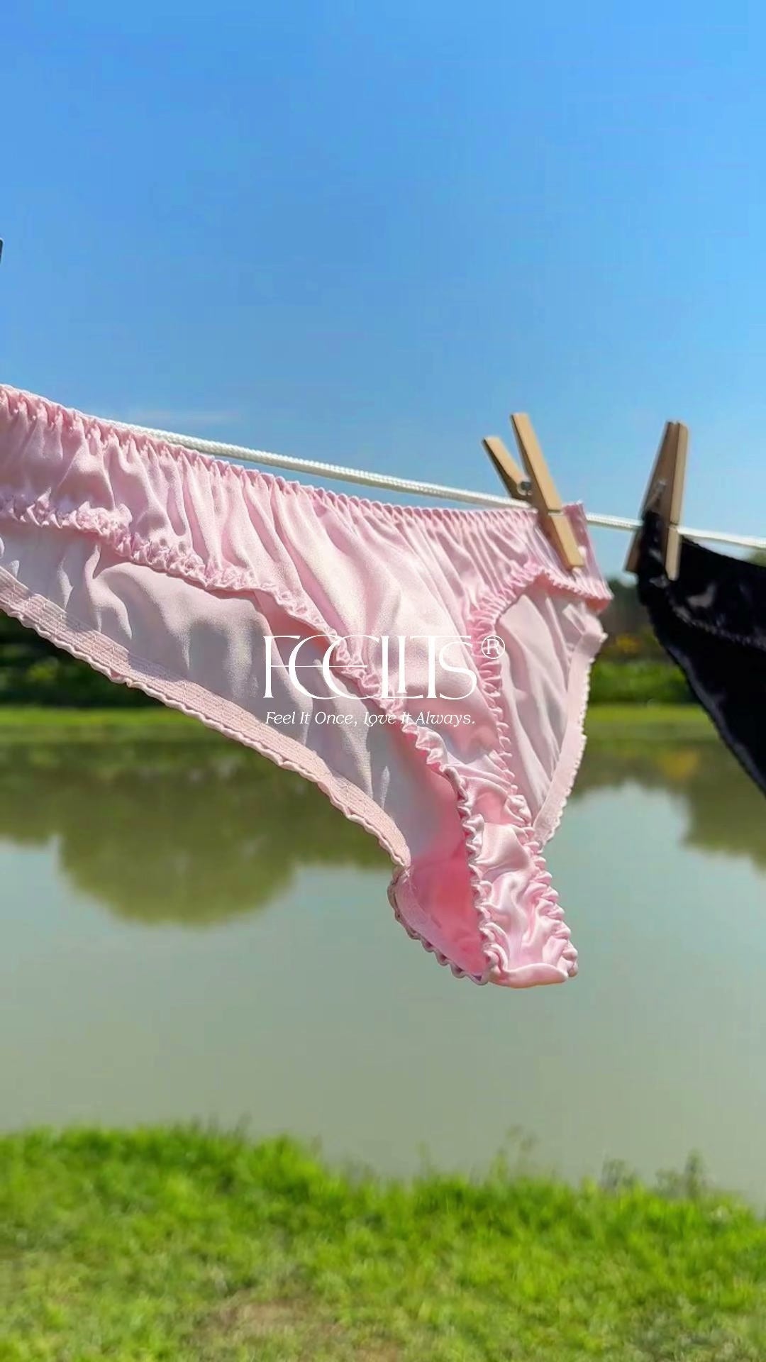 FEELITS KN12 Silk Low-Rise Bikini Panties – 100% 6A Mulberry Silk, Breathable & Ultra-Soft - FEELITS