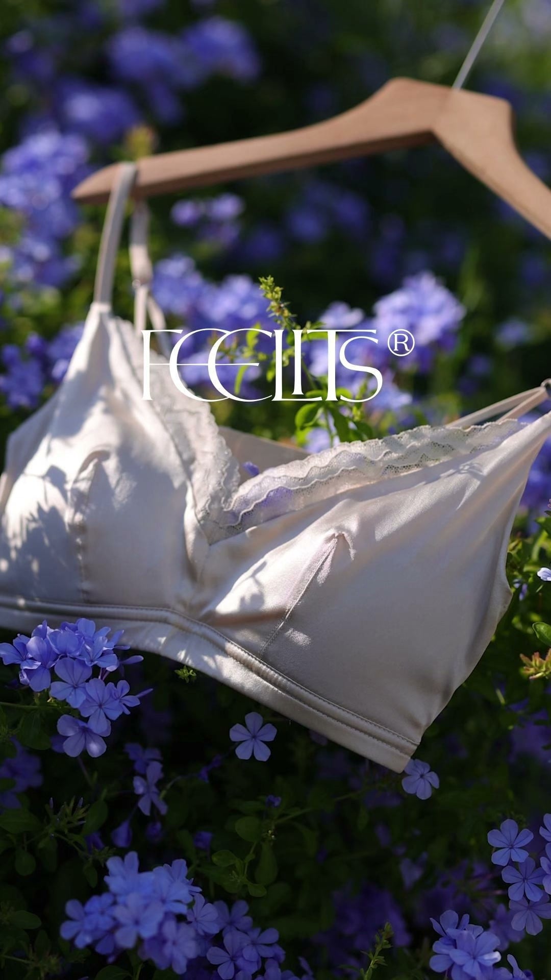 FEELITS BRA07 22 Momme Mulberry Silk Wire-Free Bralette – Full-Coverage Comfort & Adjustable Straps