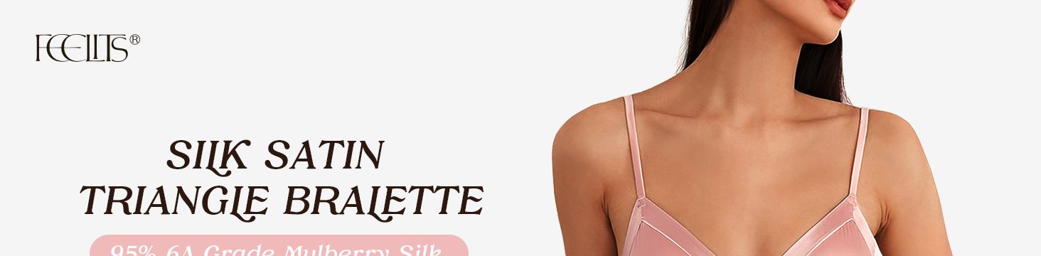 BRA04 wireless triangle bralette in 6A mulberry silk with a breathable ultra-soft fit