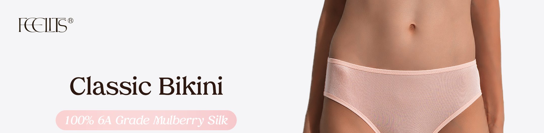 KN16 silk classic bikini panties in 6A mulberry silk with breathable everyday coverage